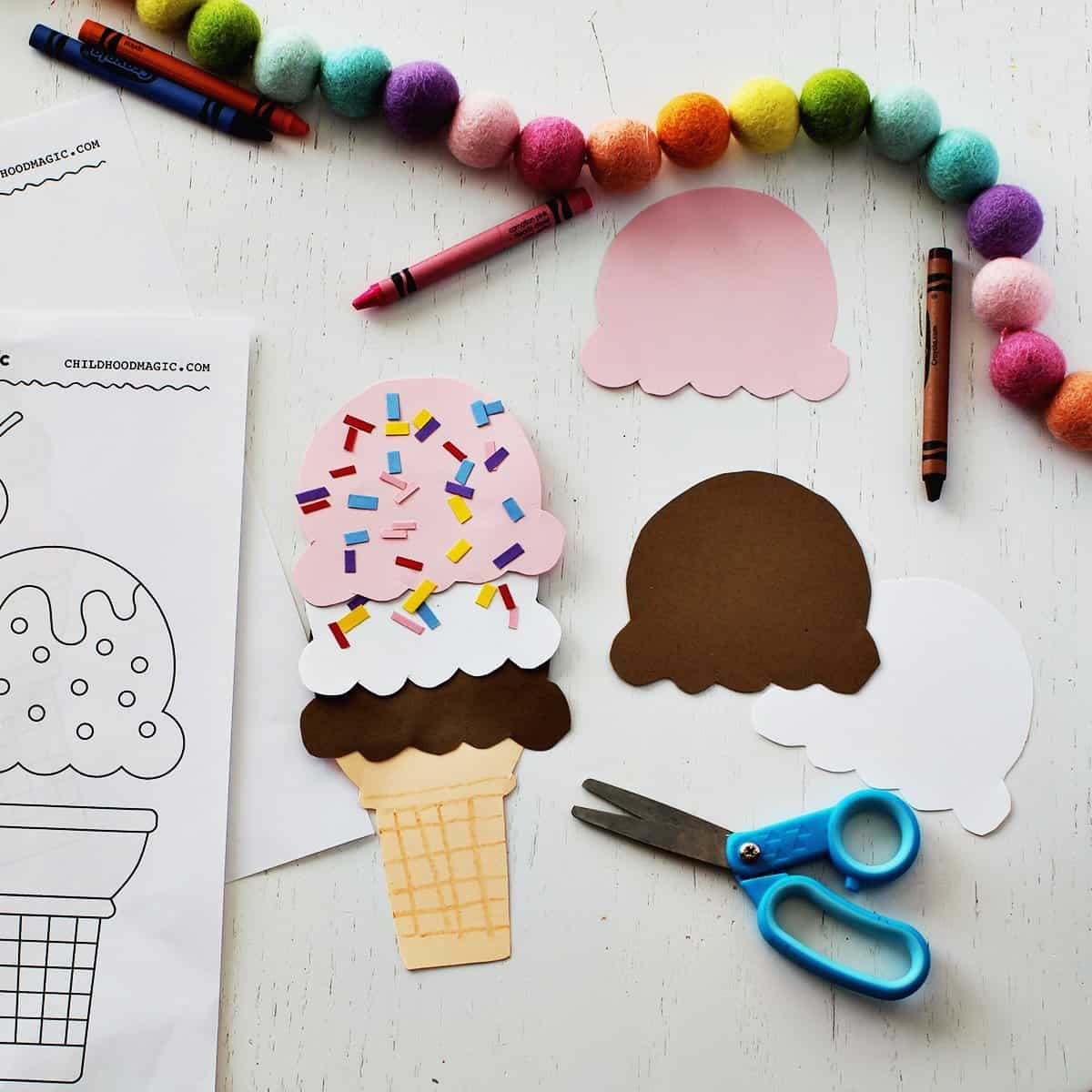 Ice Cream Template Free Printable Outline Childhood Magic