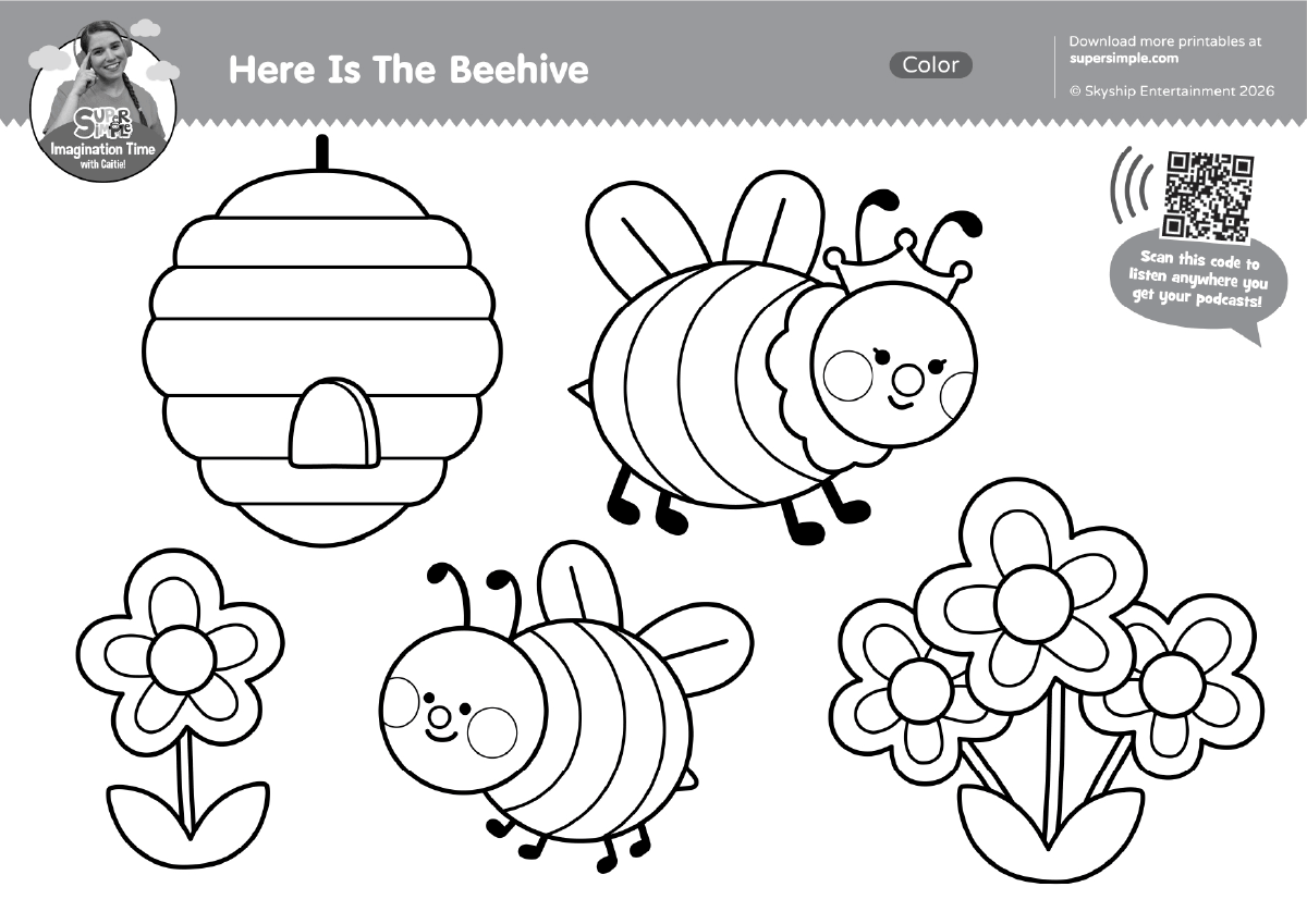 Imagination Time Here Is The Beehive Coloring Page Super Simple