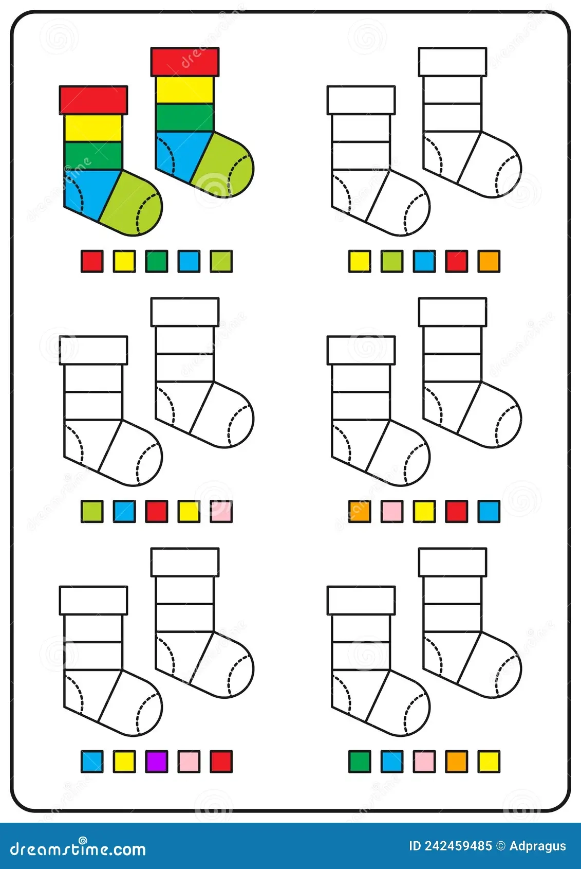 Instructional Coloring Pages Educational Games For Kids Preschool Activities Printable Worksheets Stock Vector Illustration Of Complete Graphic 242459485