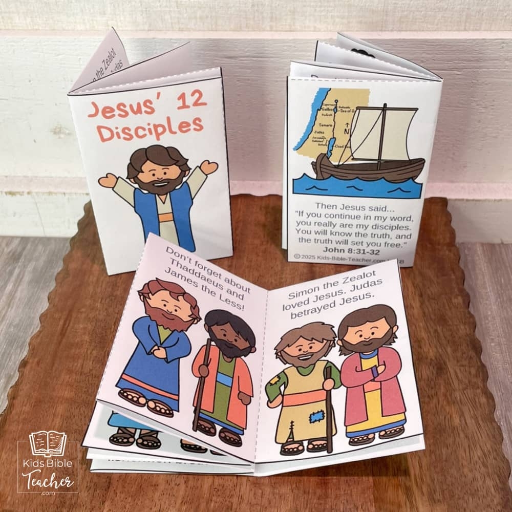 Jesus Disciples Mini Book Bible Craft For Kids Kids Bible Teacher