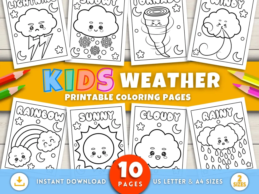 Kids Coloring Pages For Preschool Kindergarten Educational Weather Coloring Sheets Science Printable Back To School Classroom Activities Etsy Kids Coloring Pages For Preschool Kindergarten Educational Weather Coloring Sheets Science Printable Back To School Classroom Activities Etsy