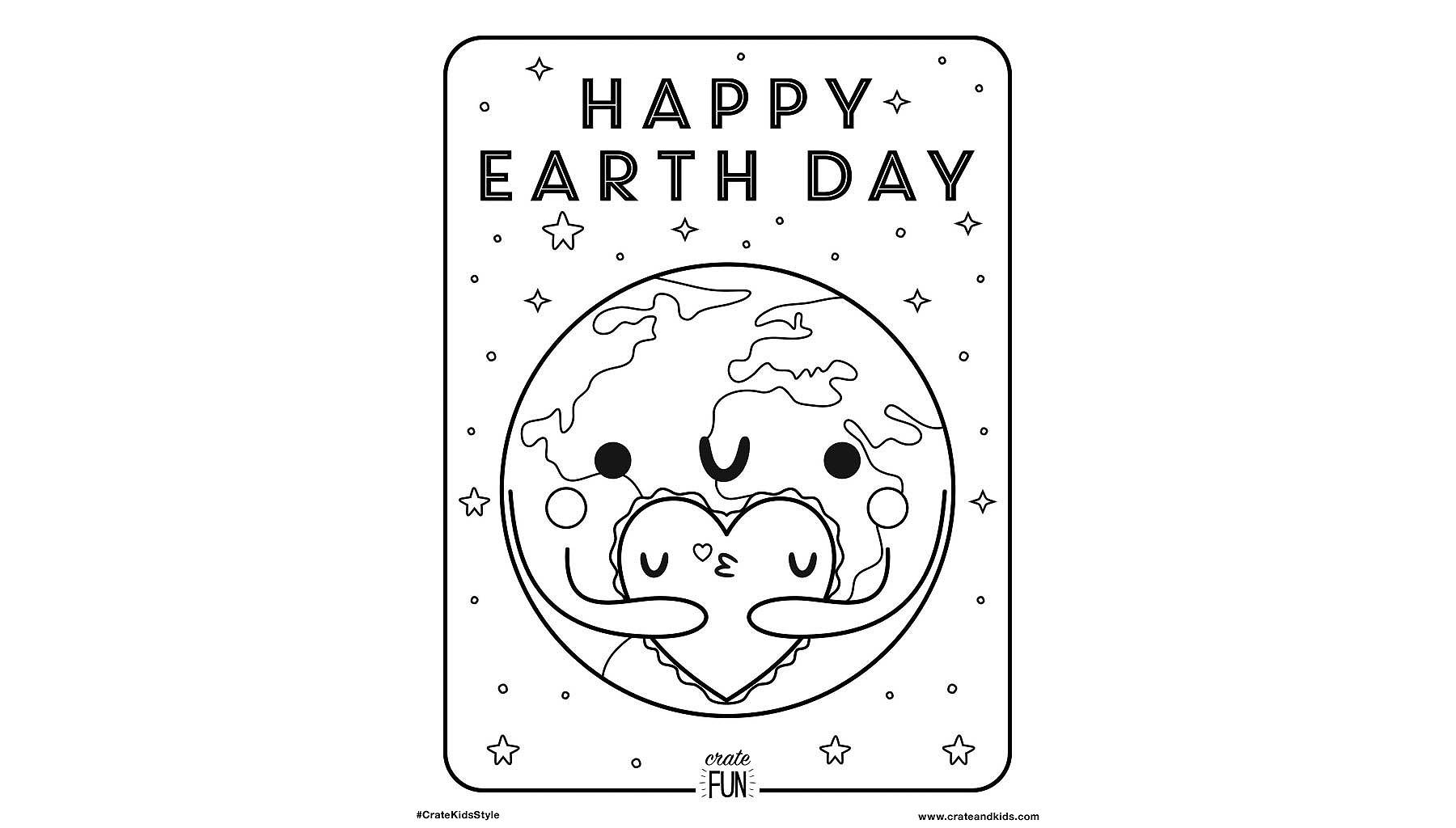 Kids Earth Day Free Printable Coloring Page Crate Barrel Canada