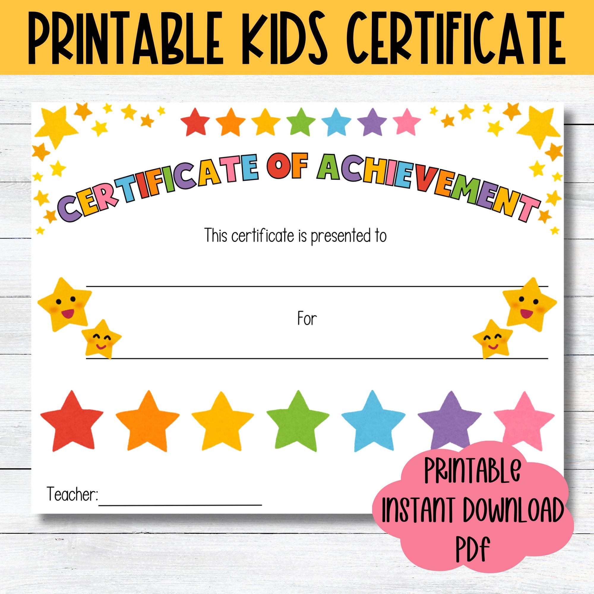 Kids Printable Award Certificate Of Achievement School Award Ceremony Teacher Printable Homeschool Student Certificate Template Child Award Etsy Israel Kids Printable Award Certificate Of Achievement School Award Ceremony Teacher Printable Homeschool Student Certificate Template Child Award Etsy Israel