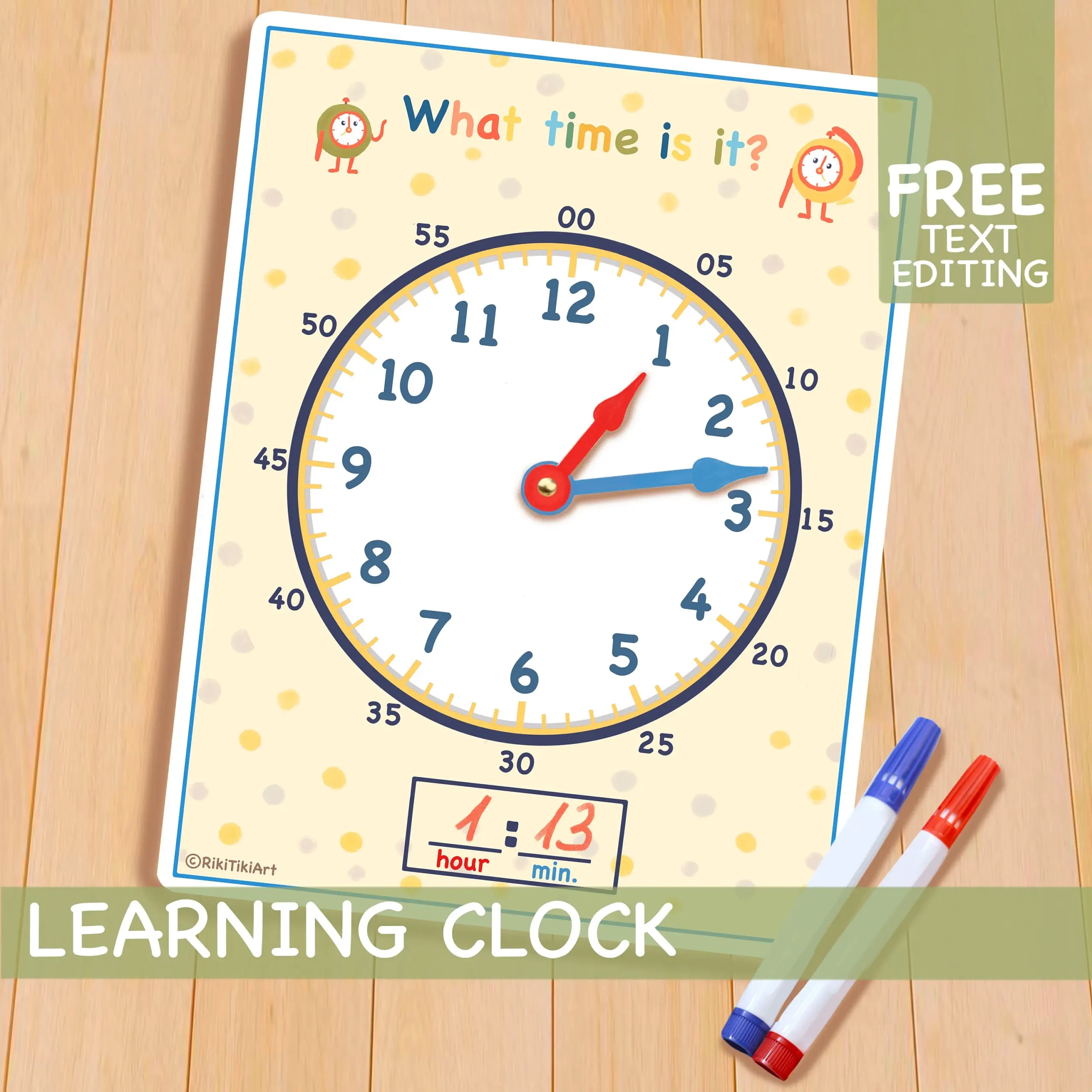 Kids Printable Clock Printable Preschool Montessori Materials Homeschool Educational Prints Etsy Kids Printable Clock Printable Preschool Montessori Materials Homeschool Educational Prints Etsy