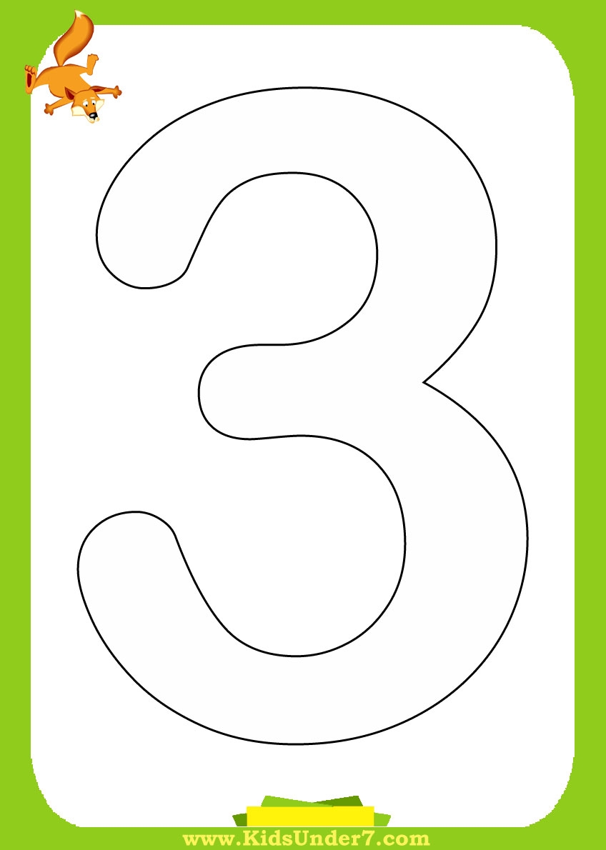 Kids Under 7 Number Coloring Pages 1 10