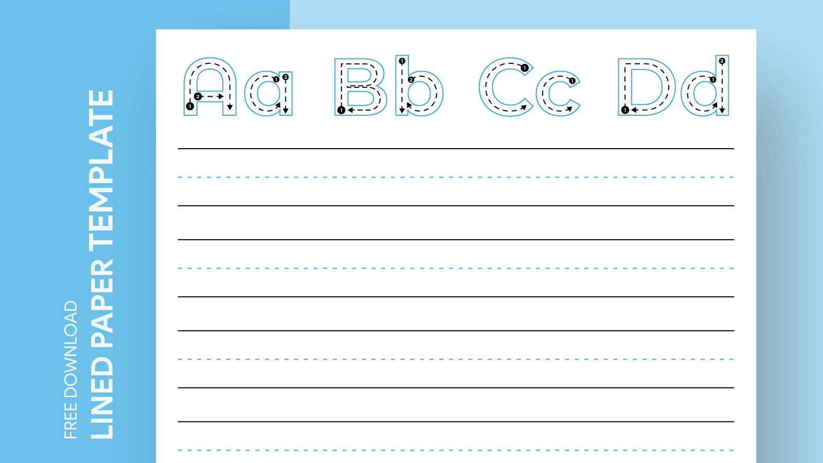 Kindergarten Lined Paper Free Google Docs Template Gdoc io
