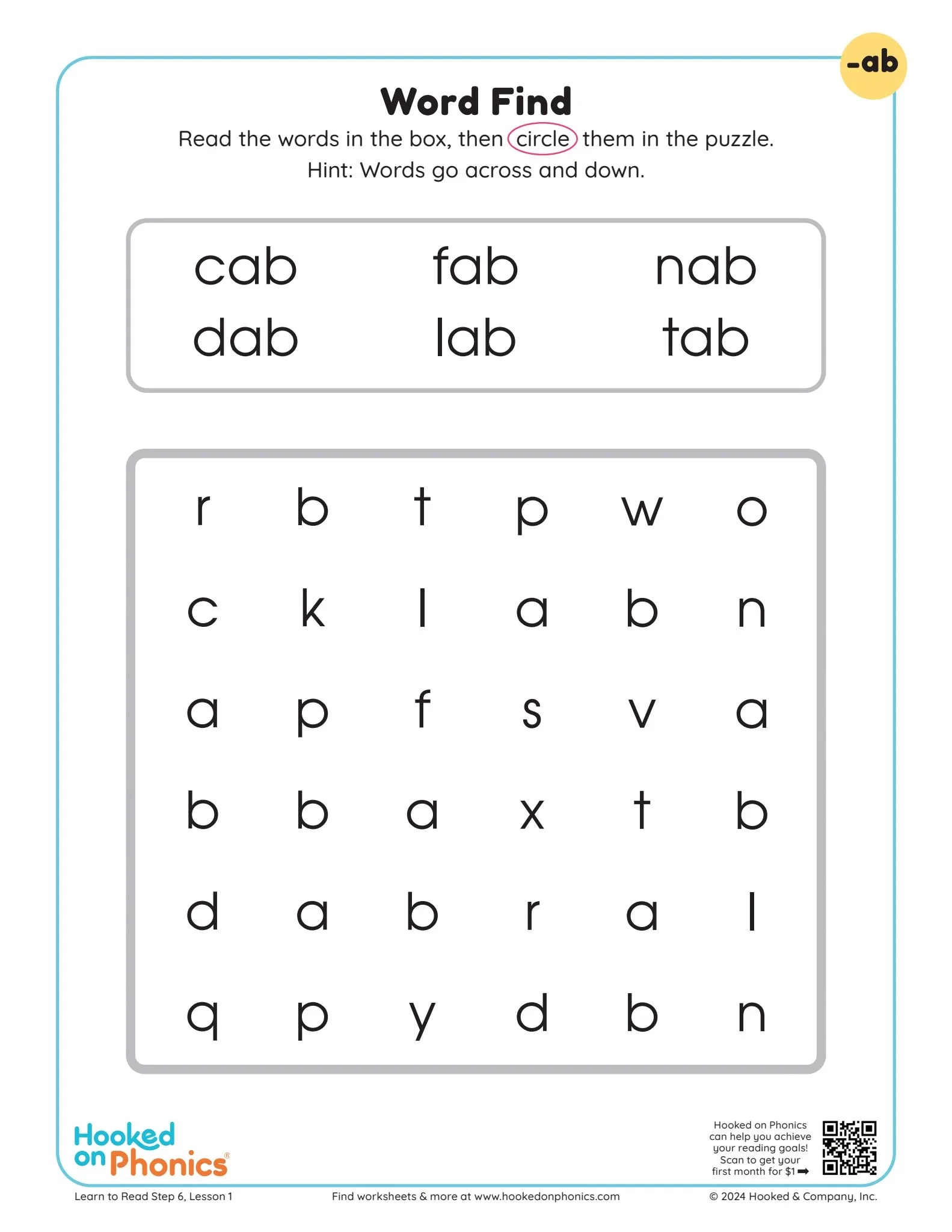 Kindergarten Phonics Worksheets Hooked On Phonics