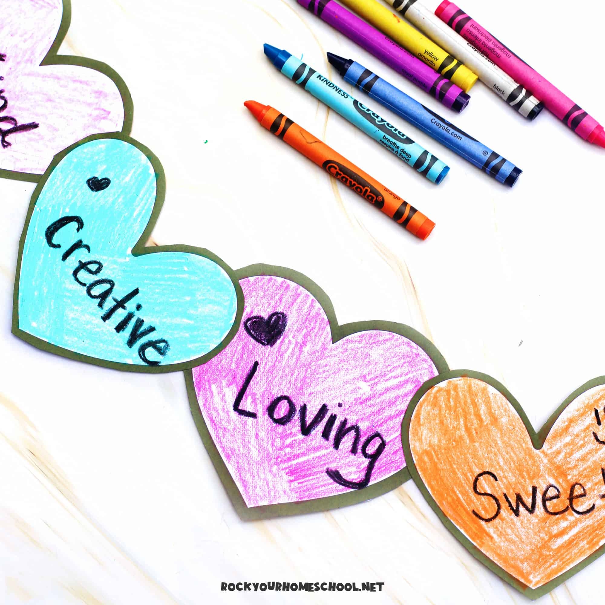 Kindness Craft For Kids With Paper Hearts Free Template Rock Your Homeschool