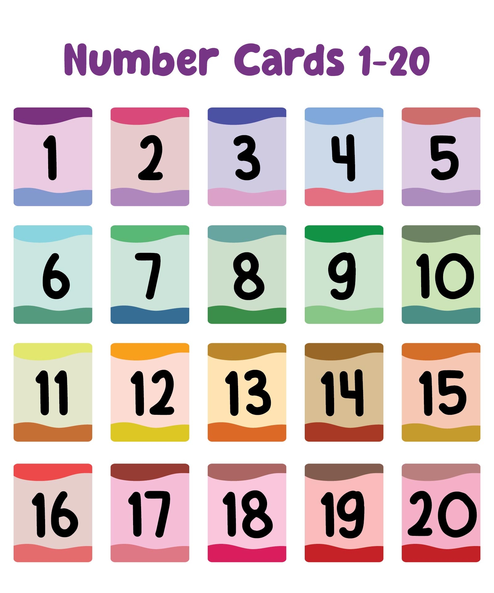 Large Number Cards 1 20 13 Free PDF Printables Printablee Large Number Cards 1 20 13 Free PDF Printables Printablee