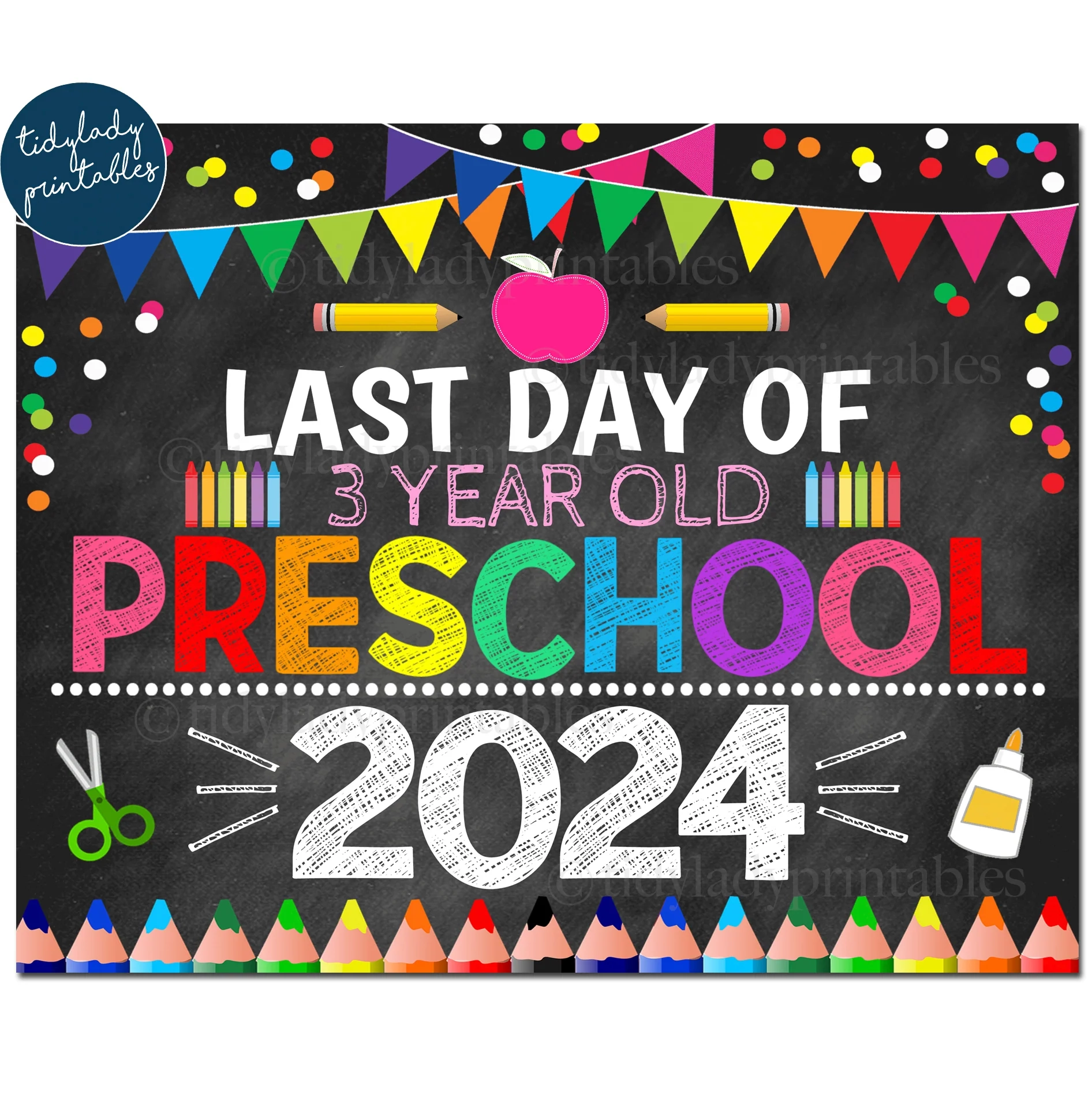 Last Day Of Three Year Old Preschool 2024 School Sign Printable TidyLady Printables Last Day Of Three Year Old Preschool 2024 School Sign Printable TidyLady Printables