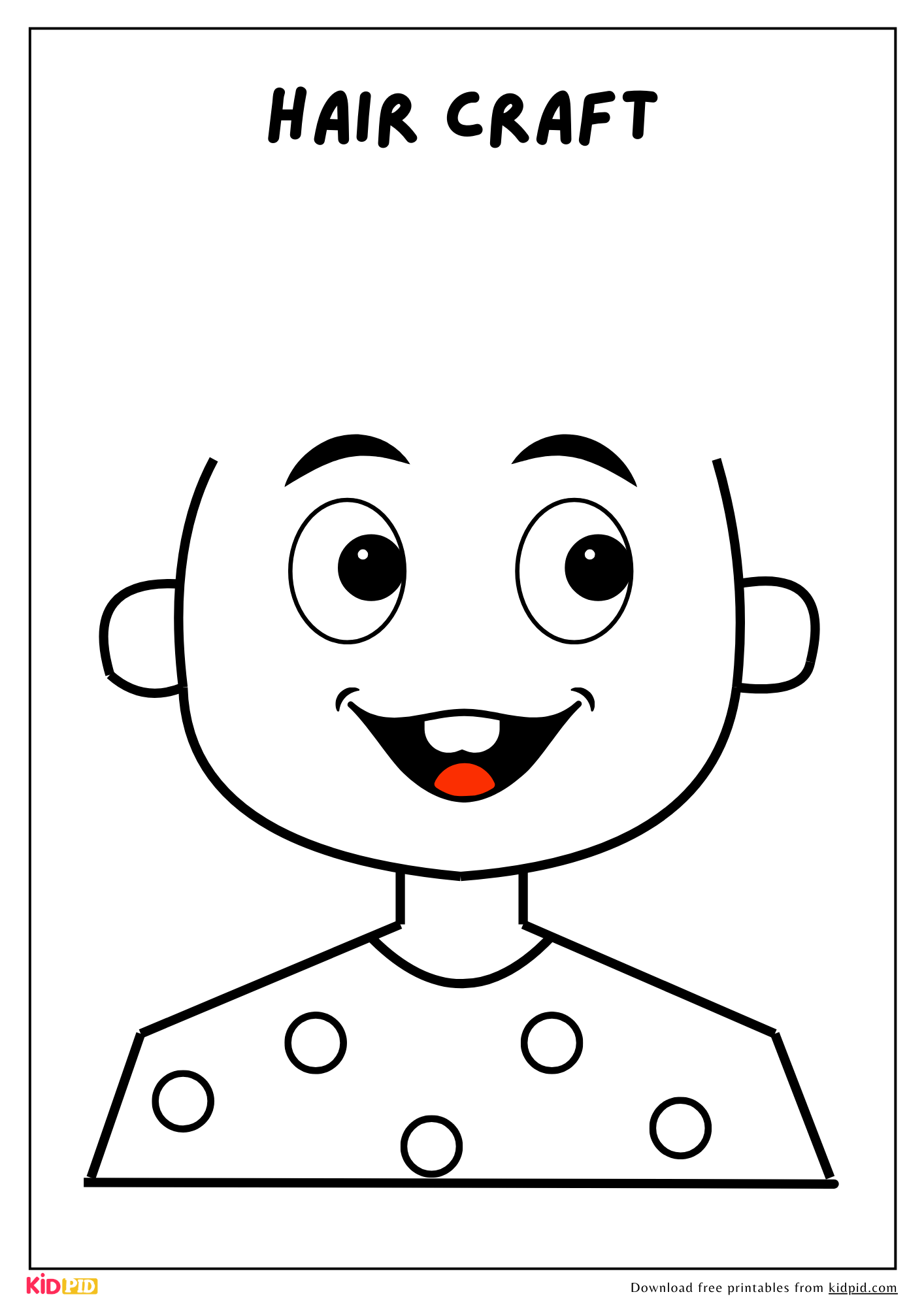 Leaf Hair Art Craft Printable Activity For Kids Kidpid