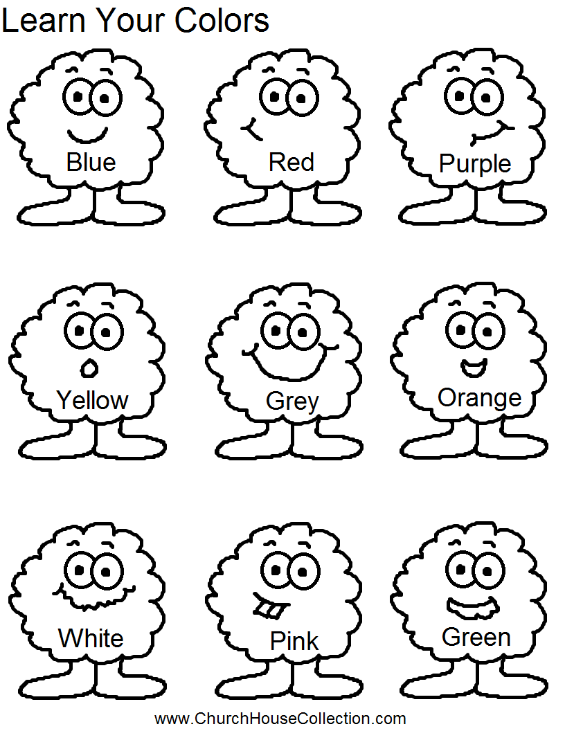 Learn Your Colors Preschool Kids Worksheet Worksheets Library