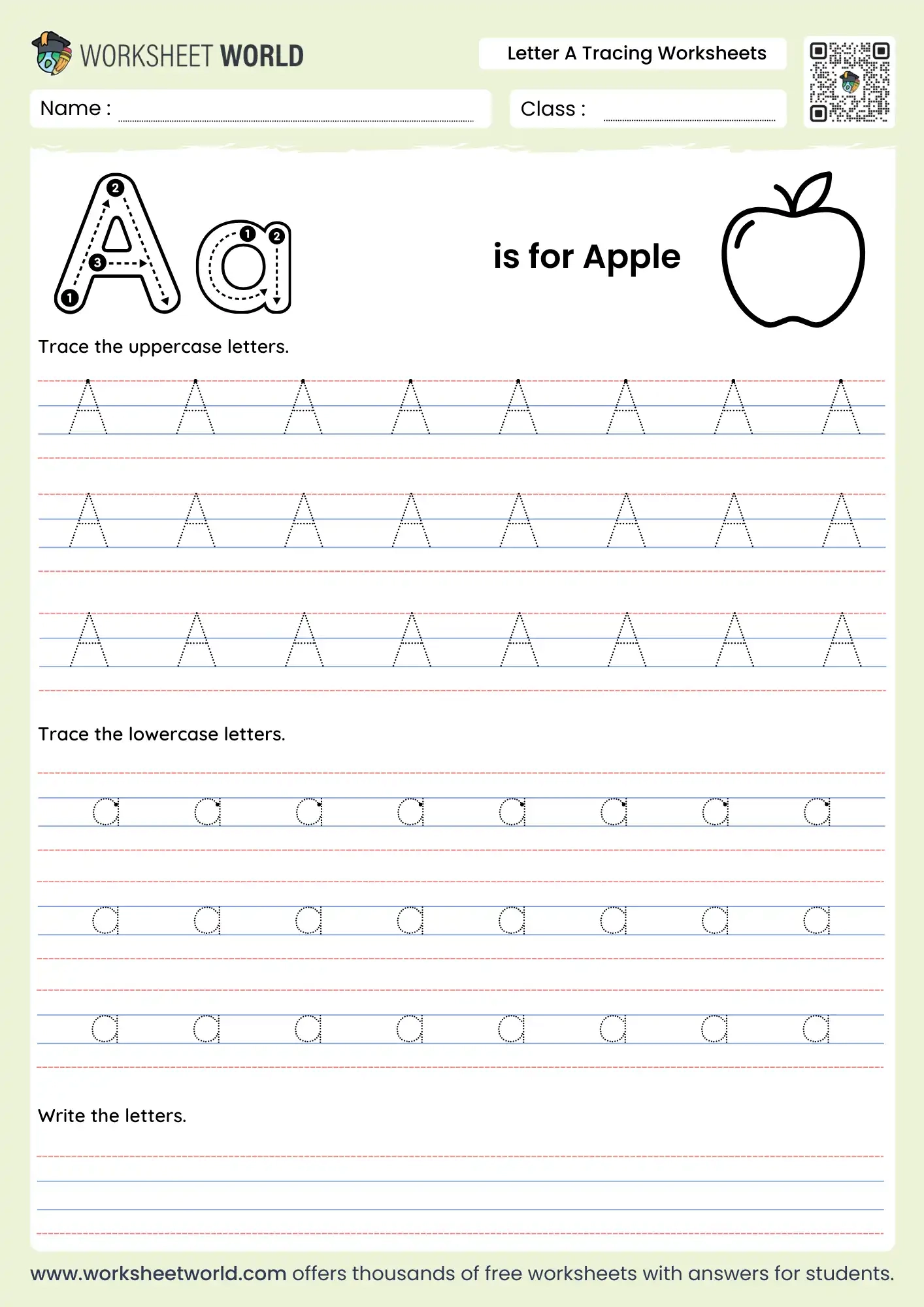 Letter A Tracing Worksheets For Preschool Free Capital And Small Letter PDF Worksheet World Letter A Tracing Worksheets For Preschool Free Capital And Small Letter PDF Worksheet World