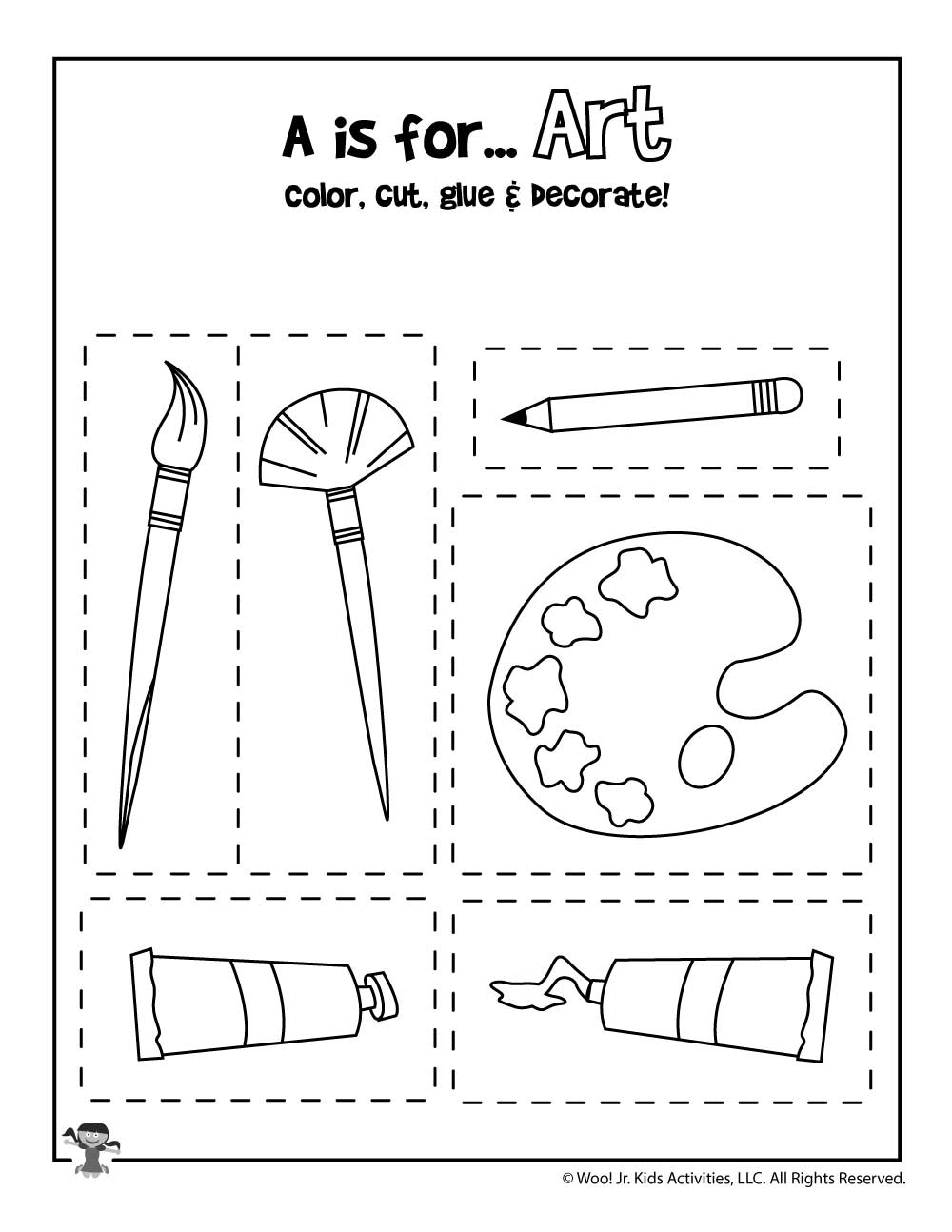 Letter A Worksheets Crafts Woo Jr Kids Activities Children s Publishing