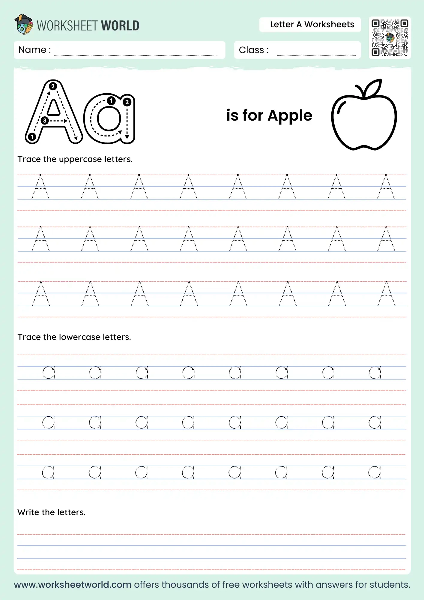 Letter A Worksheets For Preschool And Kindergarten Worksheet World Letter A Worksheets For Preschool And Kindergarten Worksheet World