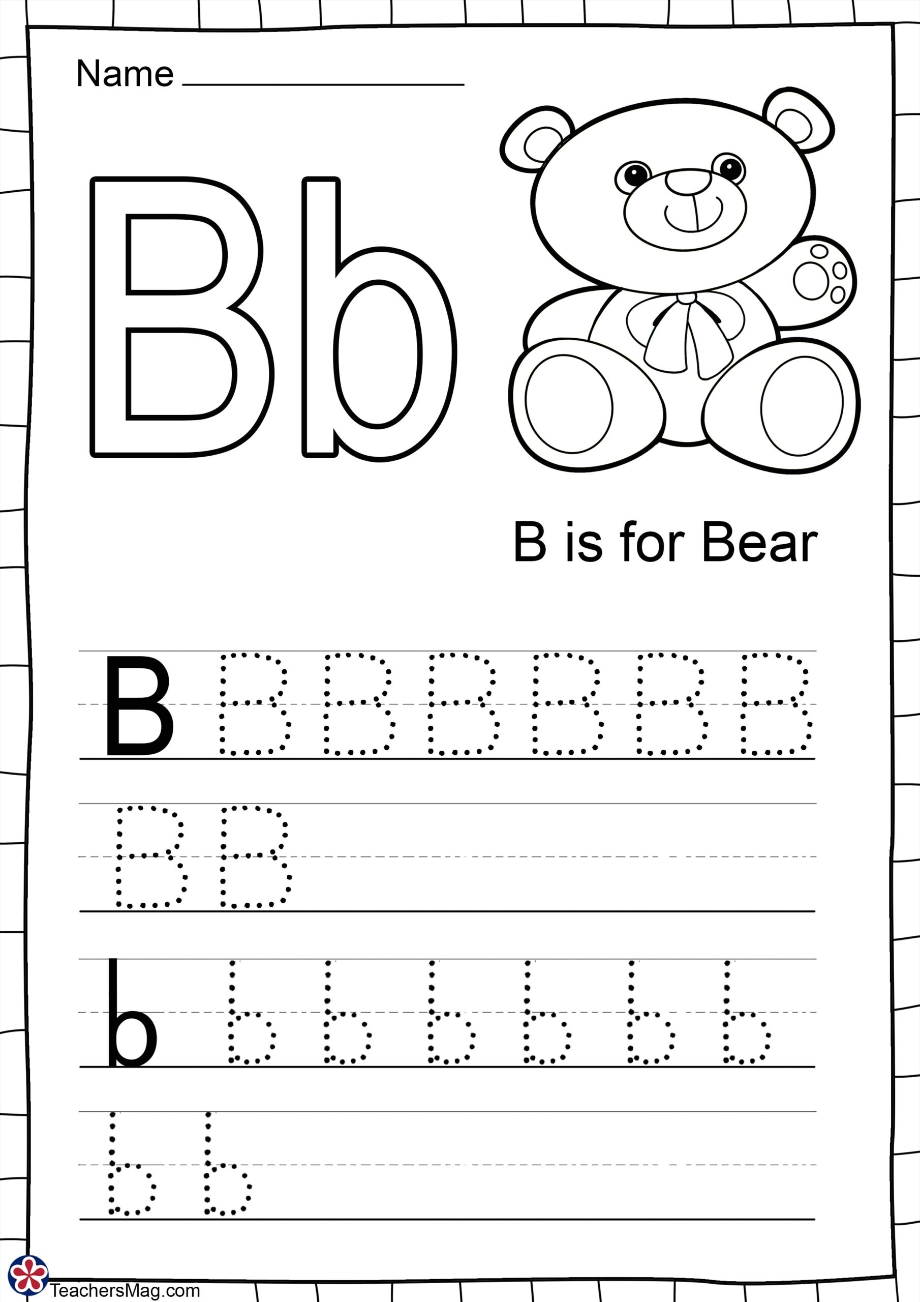 Letter B Preschool Printables Preschool Mom Worksheets Library