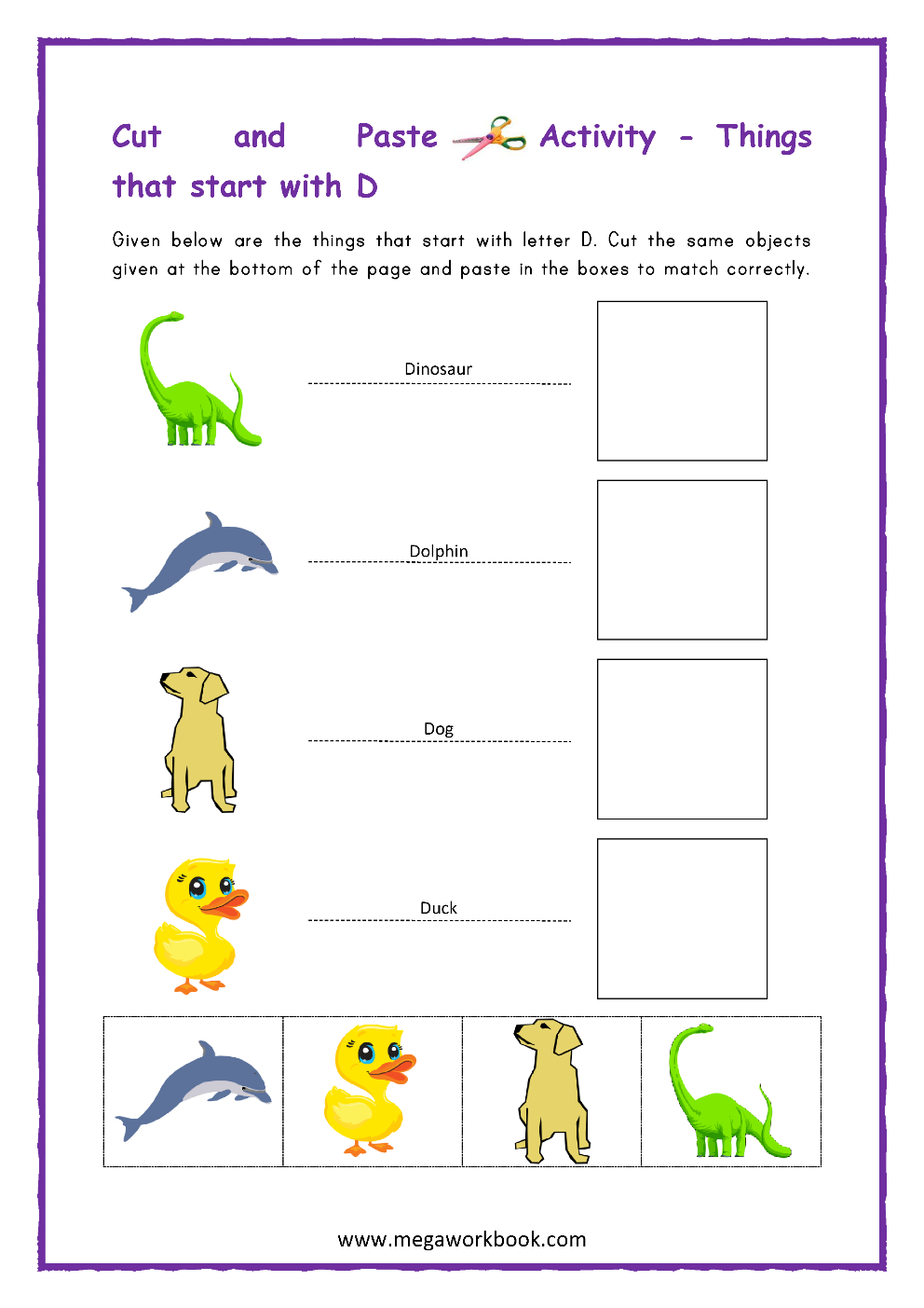 Letter D Activities Letter D Worksheets Letter D Activities For Preschoolers Letter D Printables MegaWorkbook