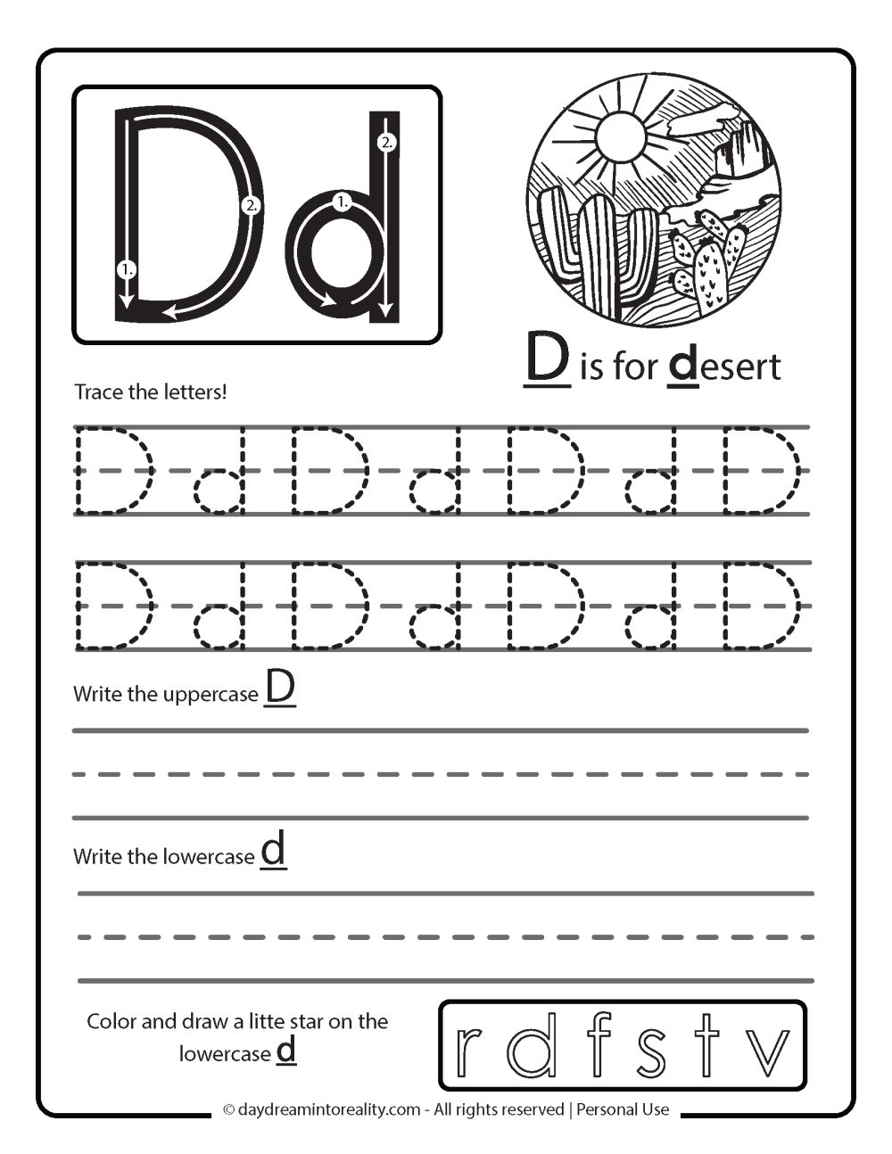 Letter D Worksheets 55 Free PDF Printables Daydream Into Reality Letter D Worksheets 55 Free PDF Printables Daydream Into Reality