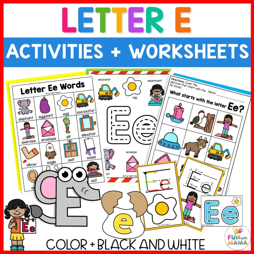 Letter E Activities Fun With Mama Shop