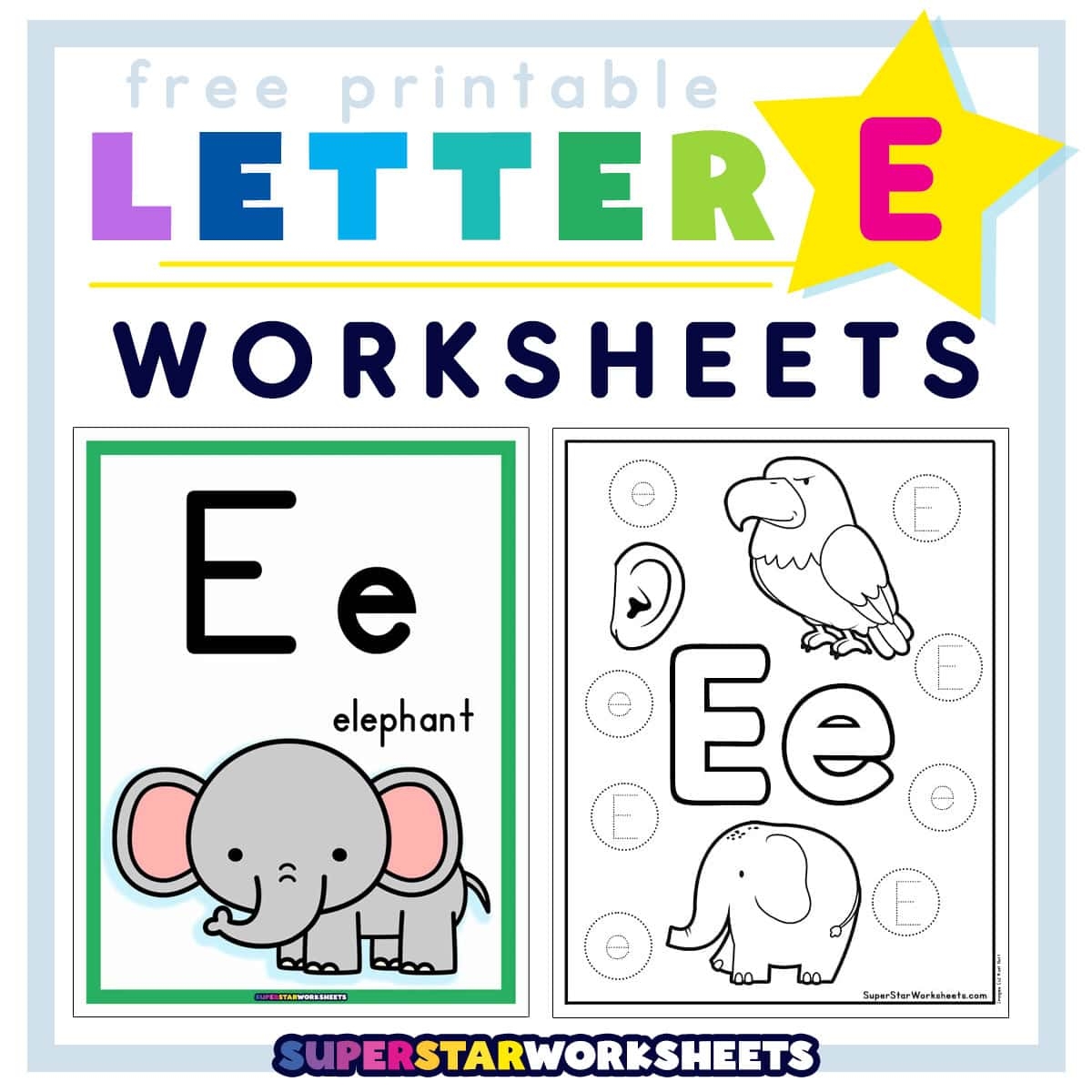 Letter E Worksheets Superstar Worksheets Letter E Worksheets Superstar Worksheets