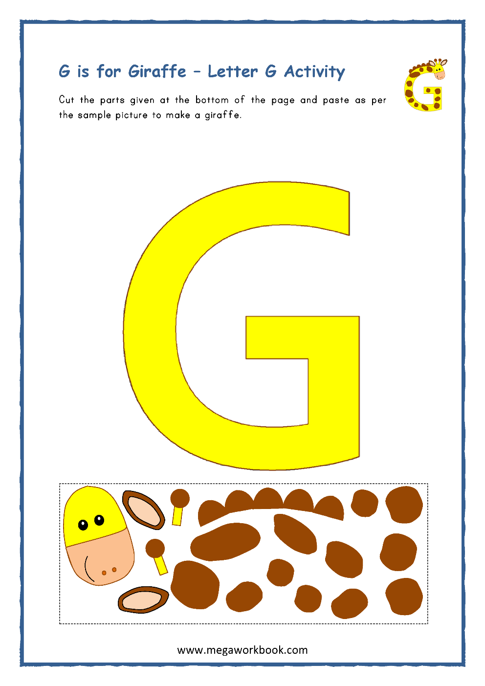 Letter G Activities Letter G Worksheets Letter G Crafts For Preschoolers Letter G Printables MegaWorkbook