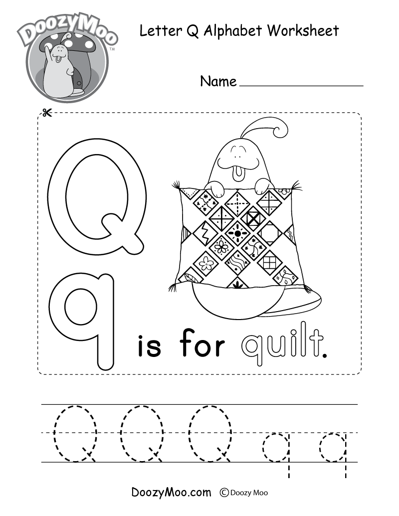 Letter Q Alphabet Activity Worksheet Doozy Moo Letter Q Alphabet Activity Worksheet Doozy Moo