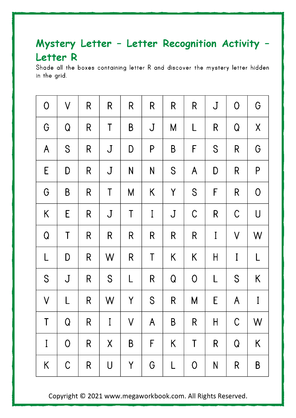 Letter R Activities Preschool Letter R Worksheets Letter R Crafts Letter R Printables MegaWorkbook