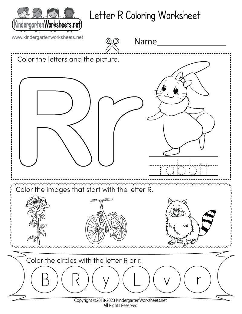 Letter R Coloring Worksheet Free Printable PDF Letter R Coloring Worksheet Free Printable PDF