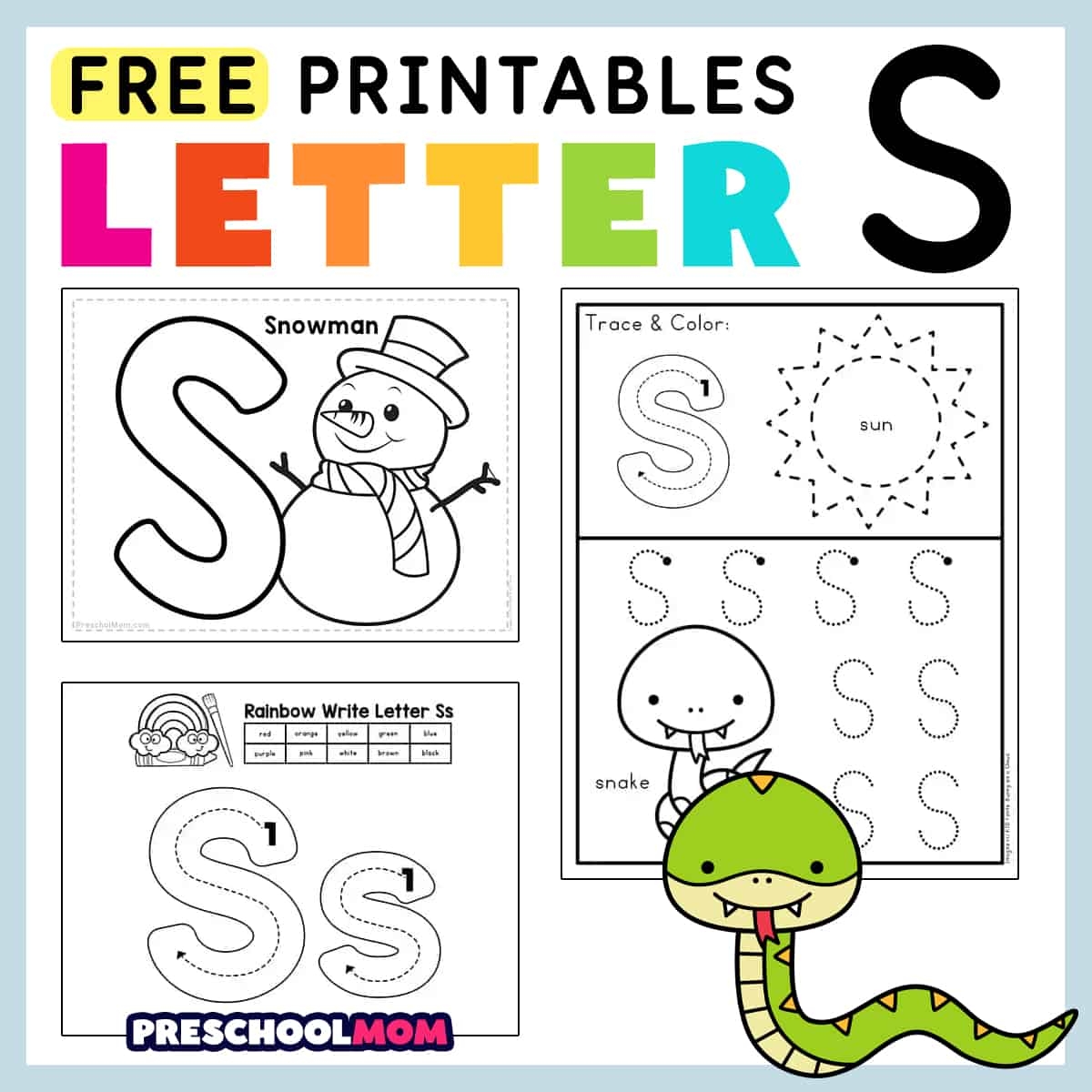Letter S Preschool Printables Preschool Mom Letter S Preschool Printables Preschool Mom