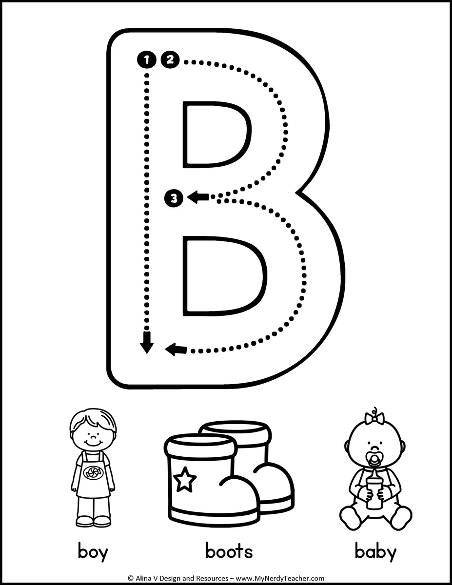 Letter Tracing Cards Beginning Sounds Alphabet Practice My Nerdy Teacher