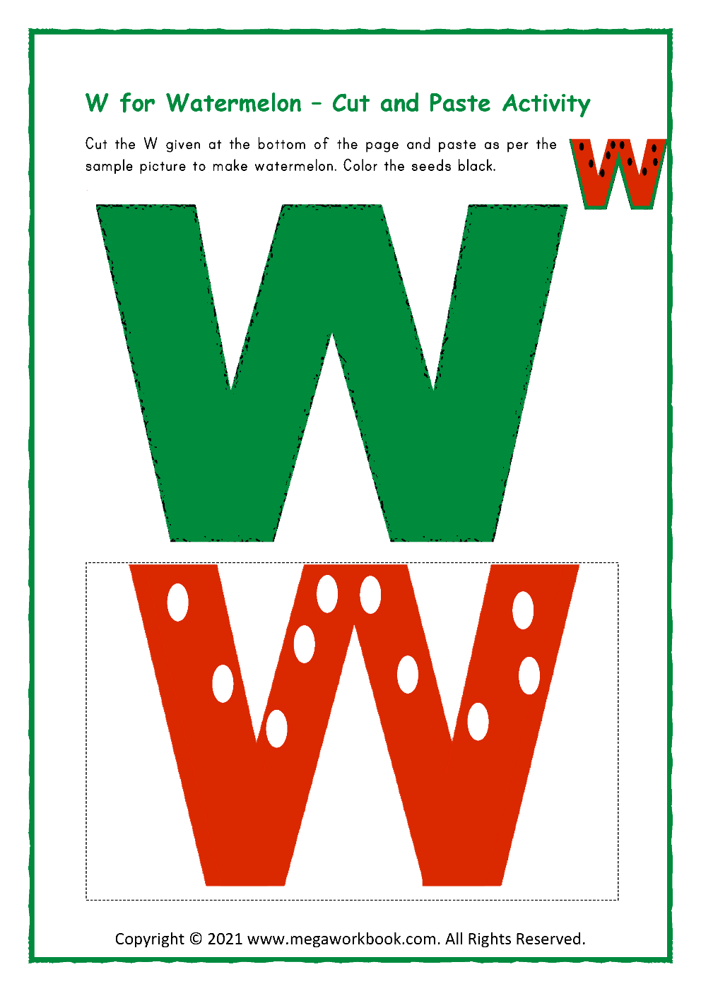 Letter W Activities For Preschool Letter W Worksheets Letter W Crafts Letter W Printables MegaWorkbook