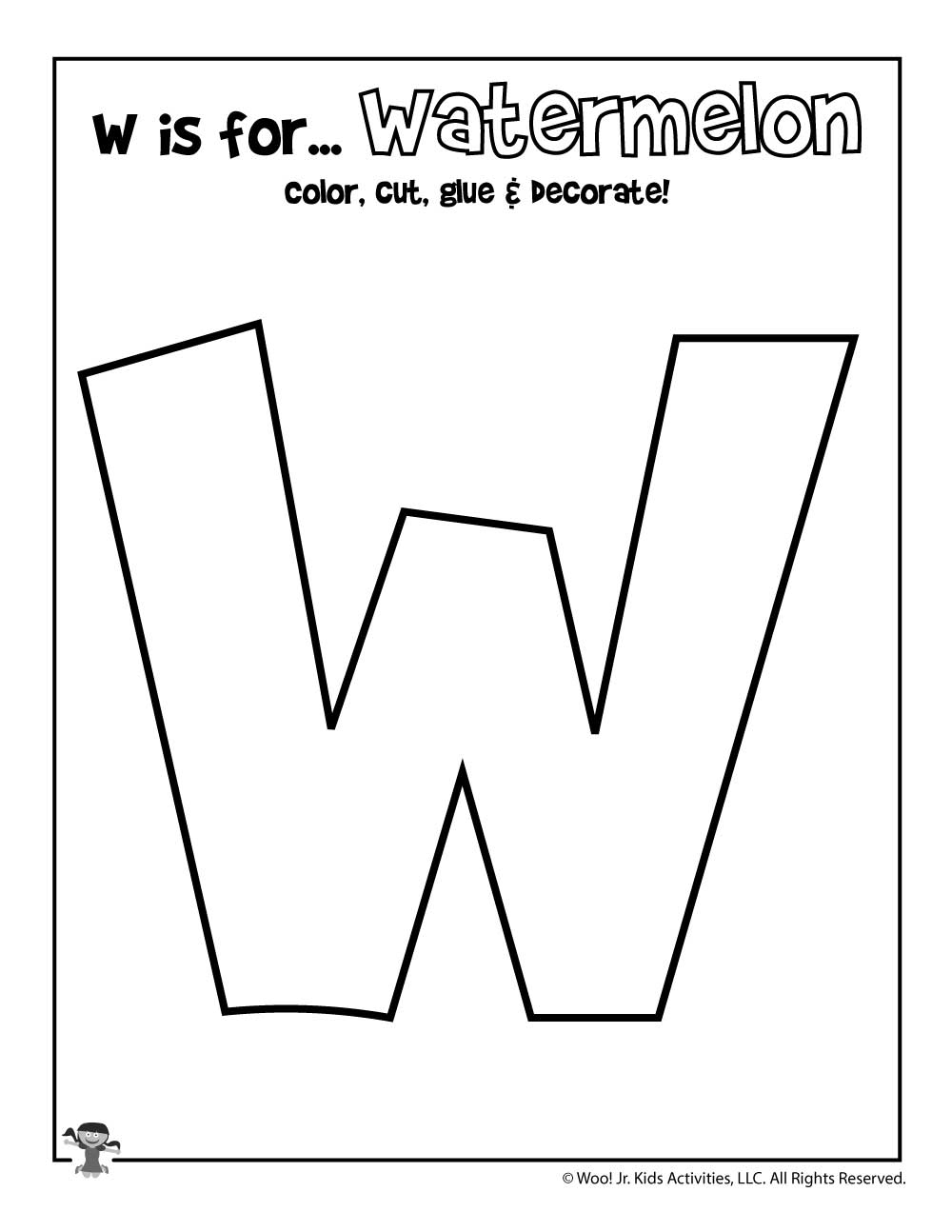 Letter W Worksheets Crafts Woo Jr Kids Activities Children s Publishing