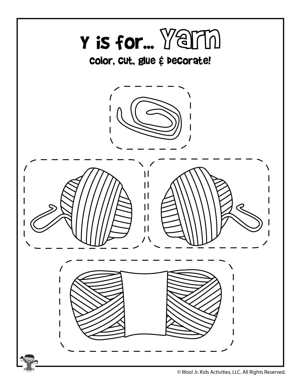 Letter Y Worksheets Crafts Woo Jr Kids Activities Children s Publishing