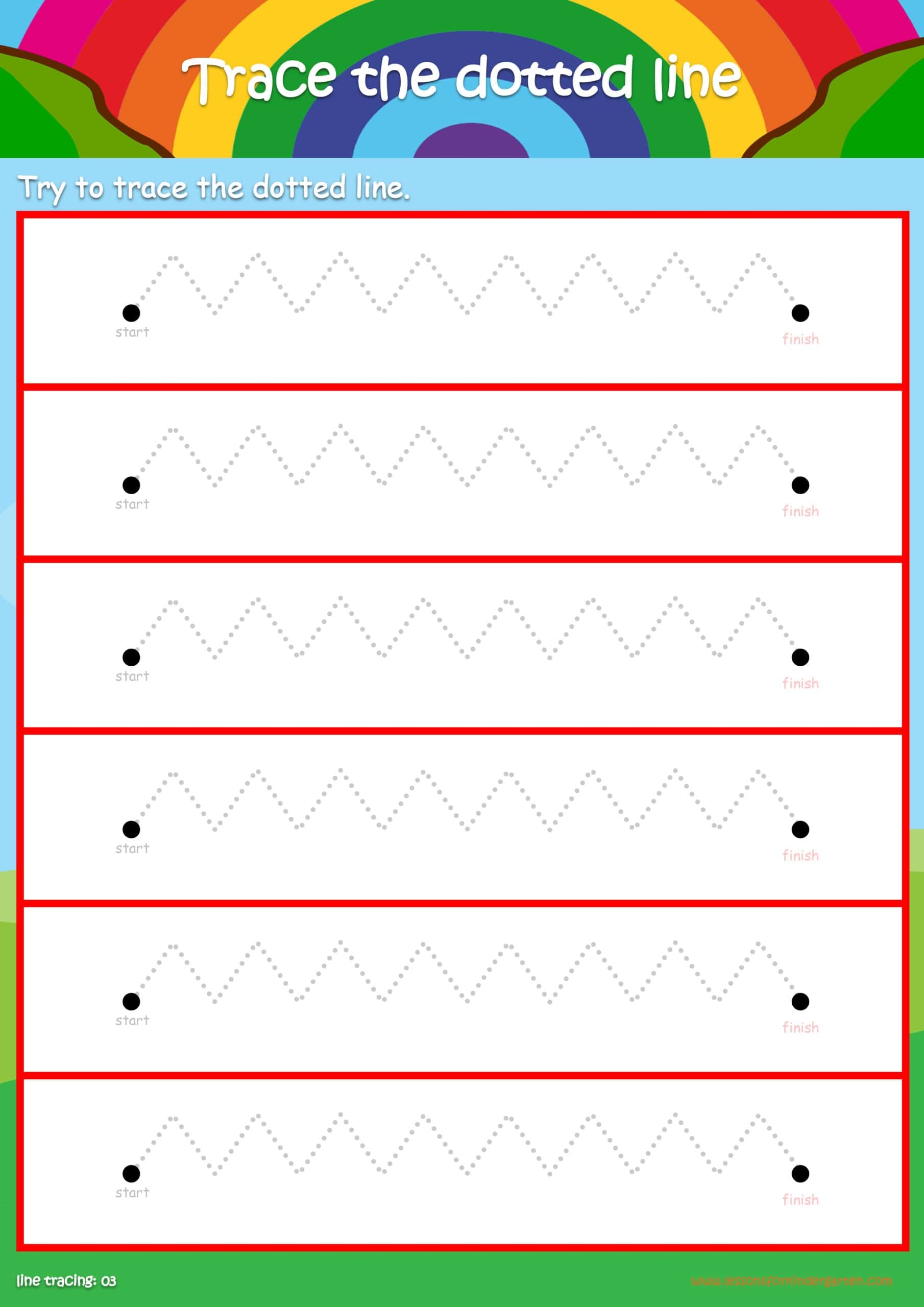 Line Tracing Worksheets Line Tracing Worksheets