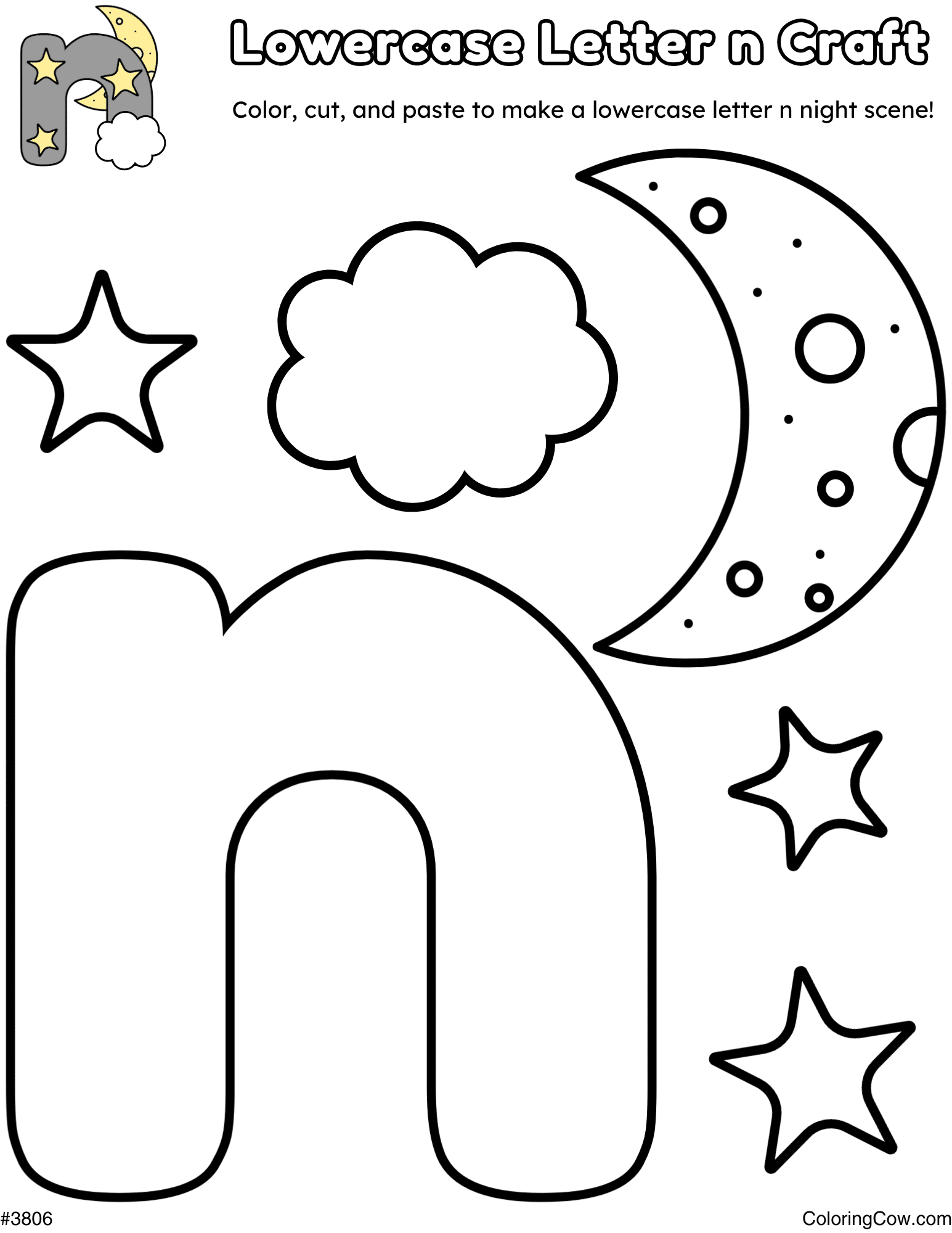 Lowercase Letter N Night Craft Lowercase Letter N Night Craft