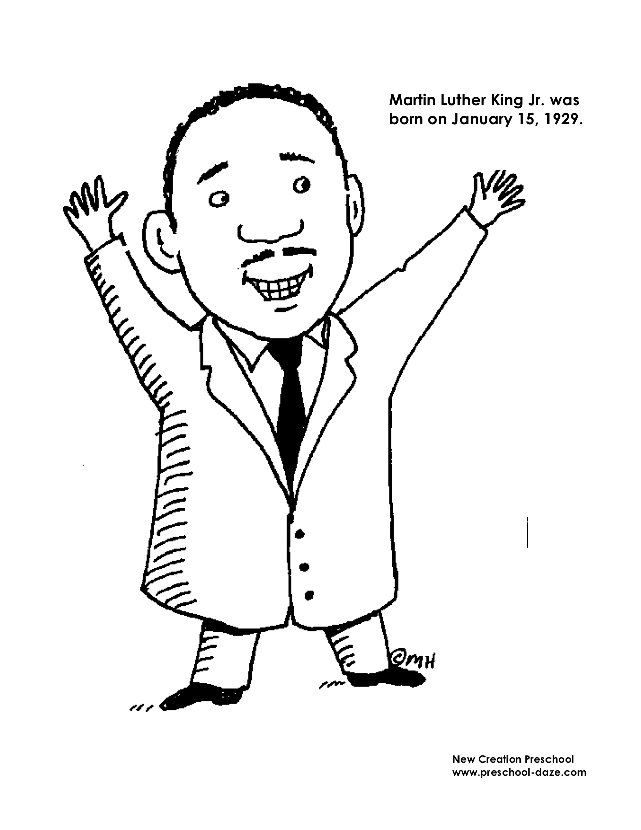 M Is For Martin Luther King Jr Printables