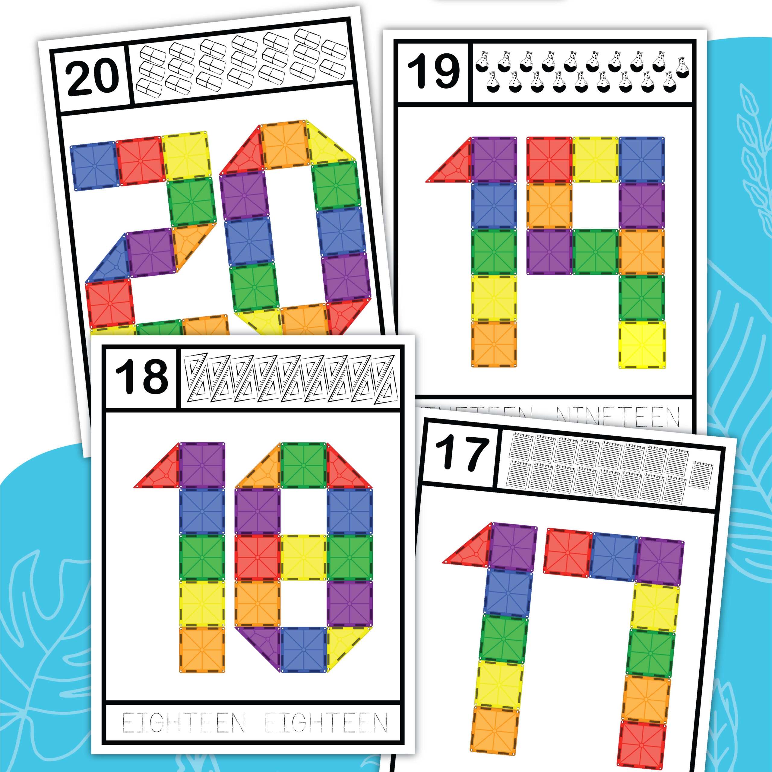 Magna Tile Number Cards Teaching Mama Magna Tile Number Cards Teaching Mama