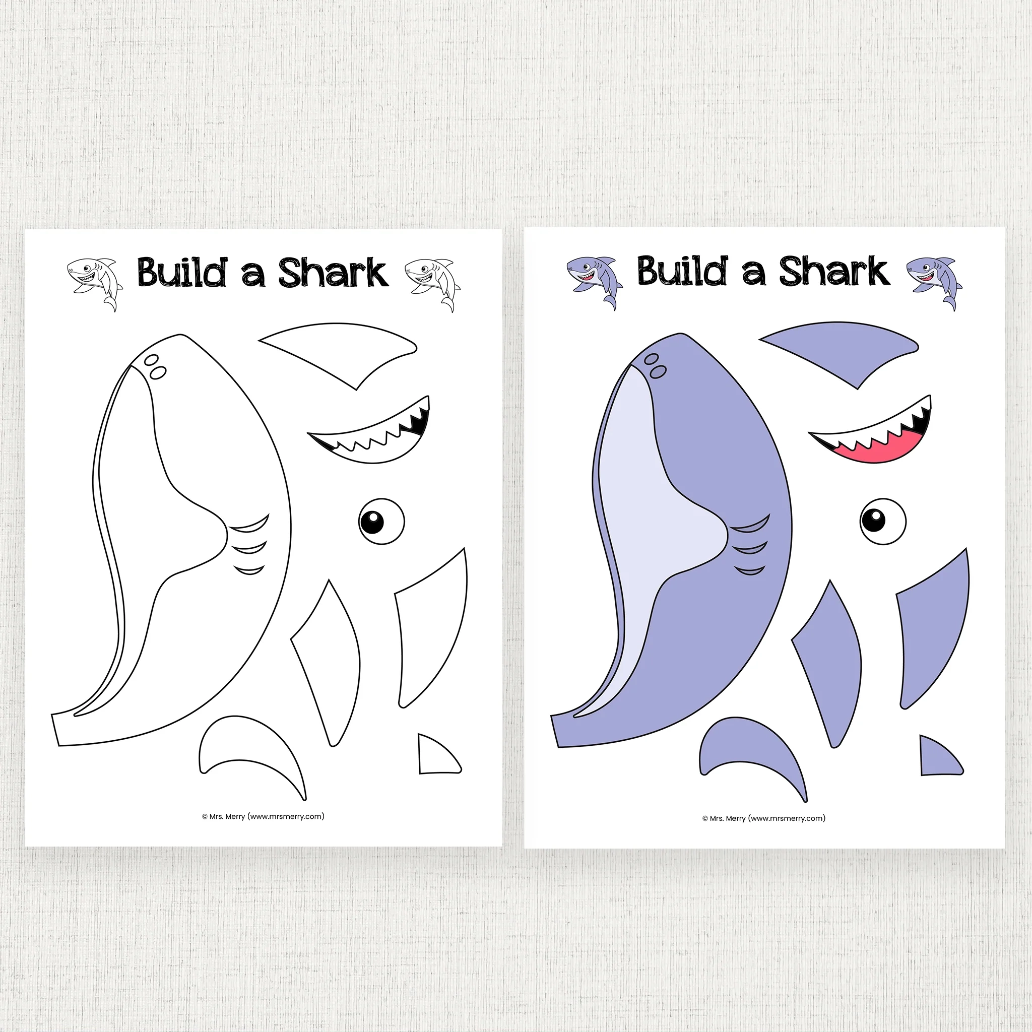 Make A Shark Craft Mrs Merry