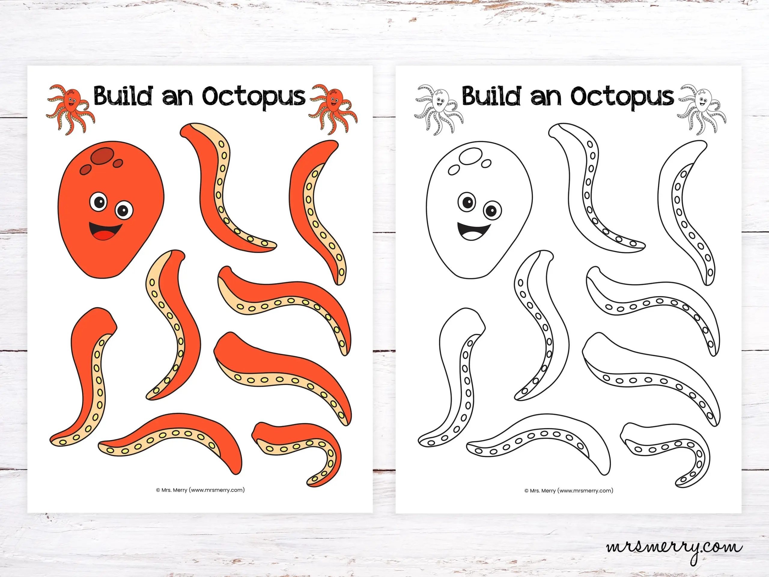 Make An Octopus Craft For Kids Ocean Animal Printables Etsy Finland Make An Octopus Craft For Kids Ocean Animal Printables Etsy Finland