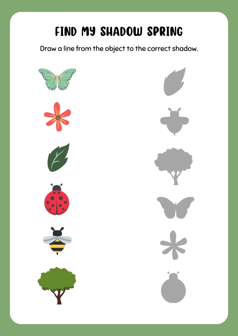 Matching Activity For Kindergarten Pdf Activity School For Kids