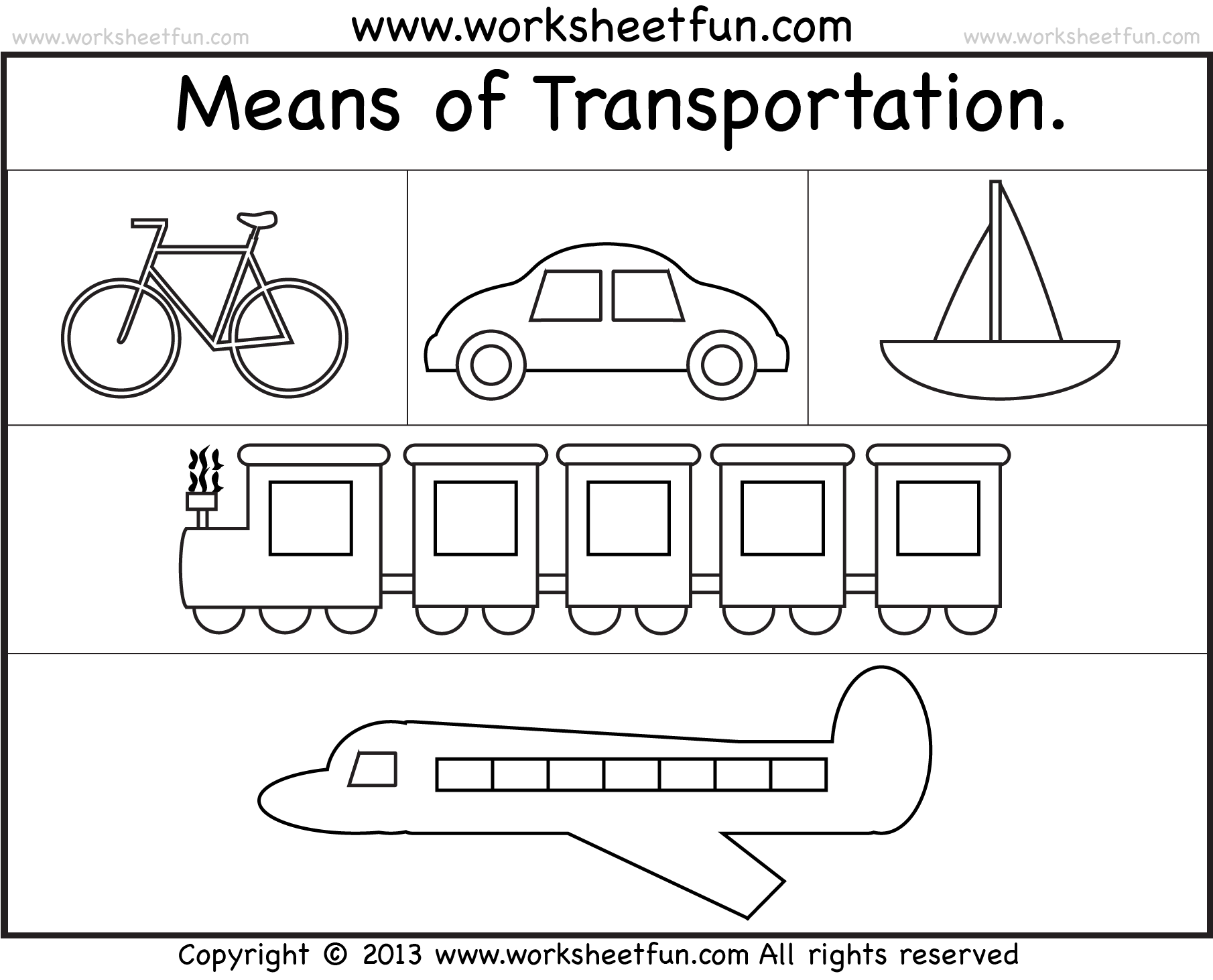 Means Of Transportation Worksheet FREE Printable Worksheets Worksheetfun