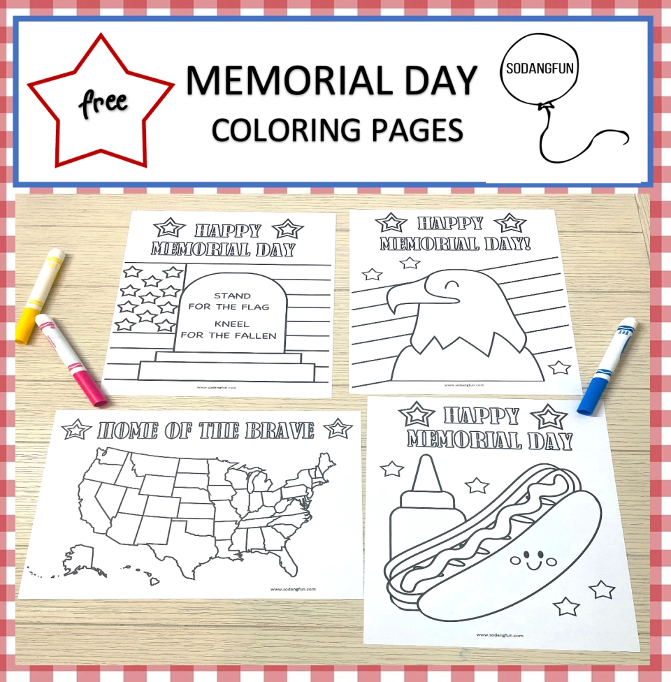 Memorial Day Crafts And Coloring For Kids So Dang Fun