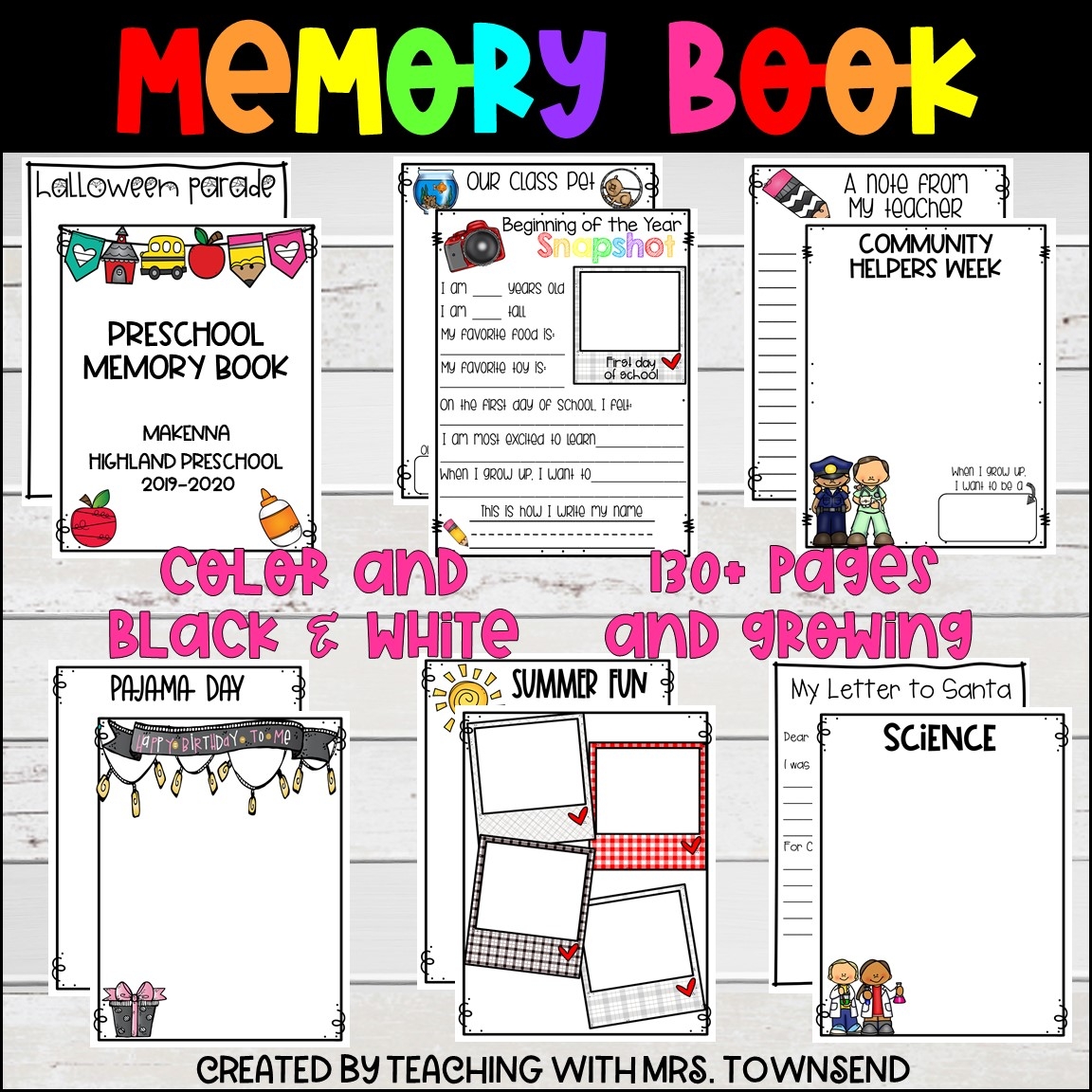 Memory Book Preschool Kindergarten Made By Teachers Memory Book Preschool Kindergarten Made By Teachers
