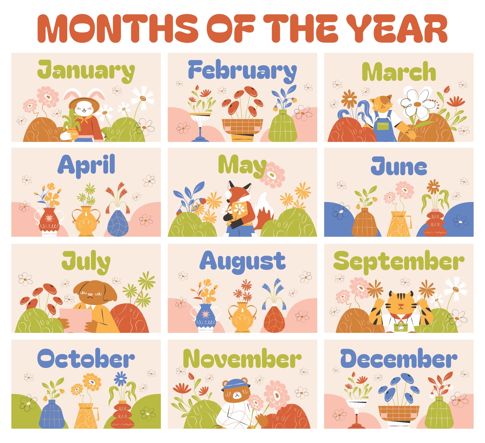 Month Names 13 Free PDF Printables Printablee Month Names 13 Free PDF Printables Printablee