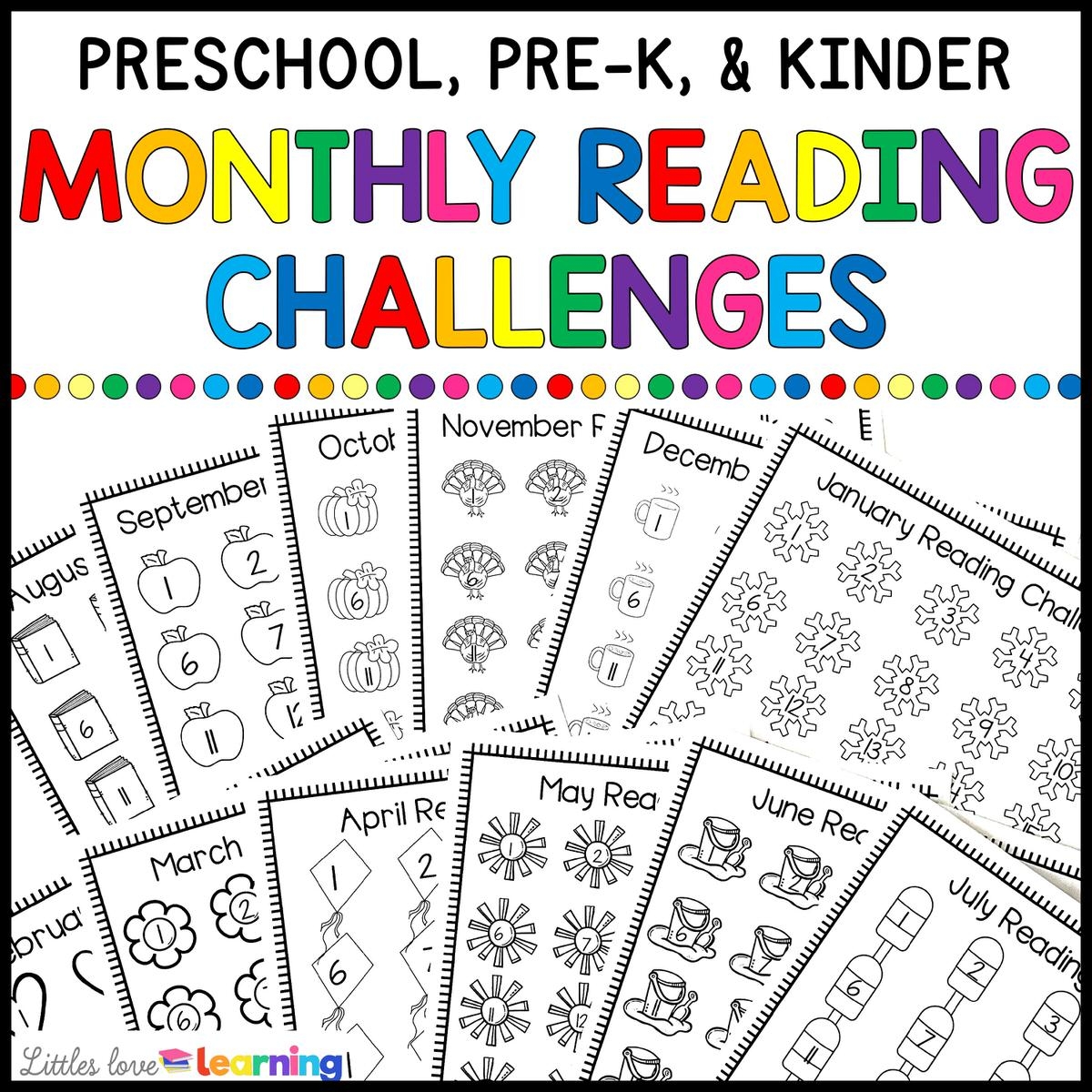 Monthly Reading Logs For Preschool Pre K Kindergarten Monthly Reading Logs For Preschool Pre K Kindergarten