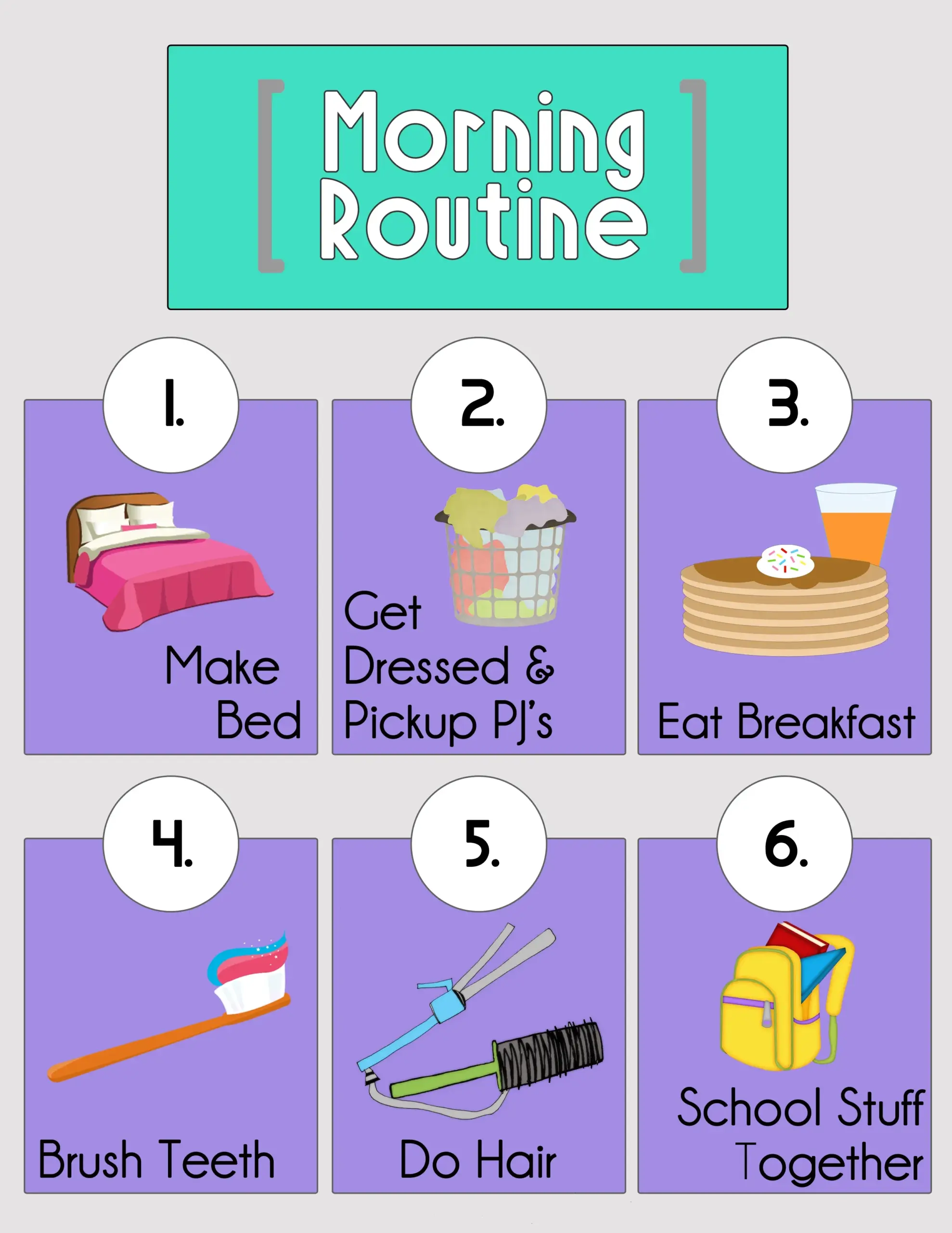 Morning Routine Printables Over The Big Moon Morning Routine Printables Over The Big Moon