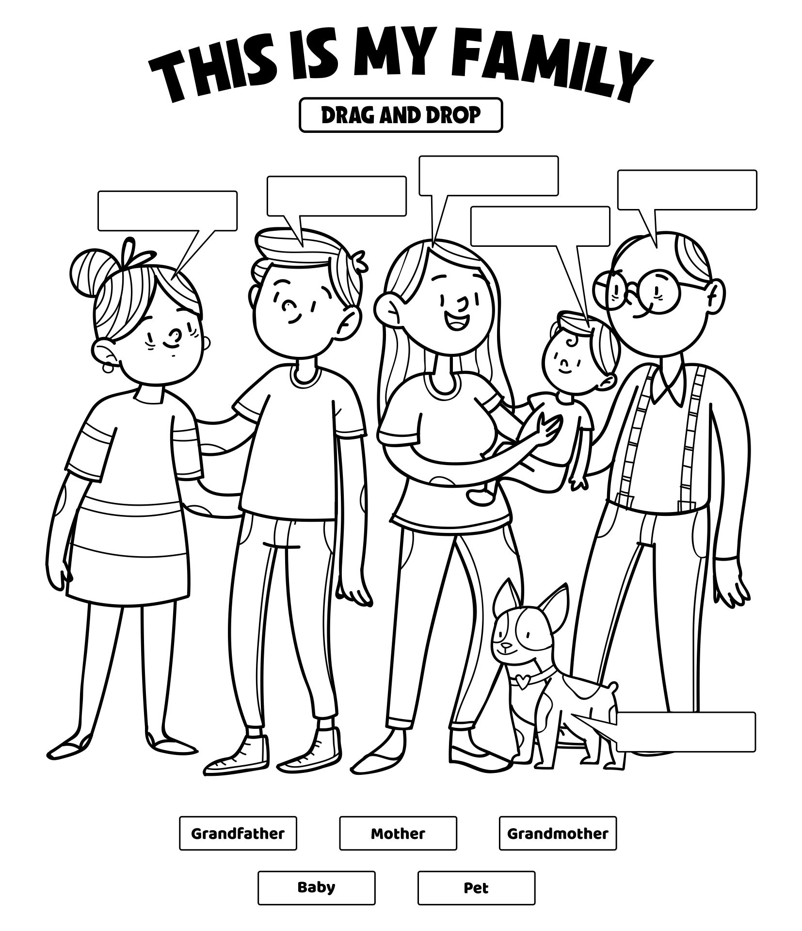 My Family Preschool 15 Free PDF Printables Printablee