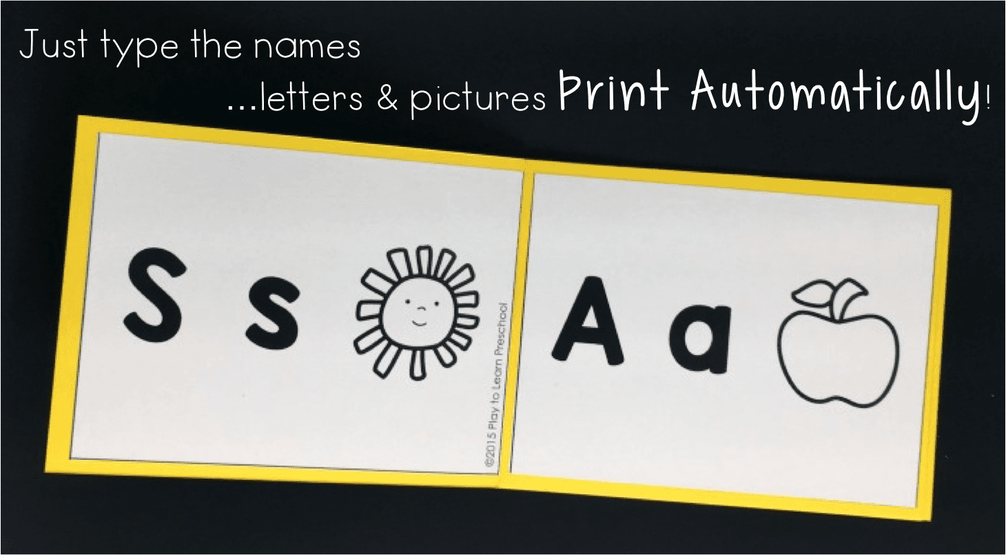 Name Books Printable Personalized Letter Practice