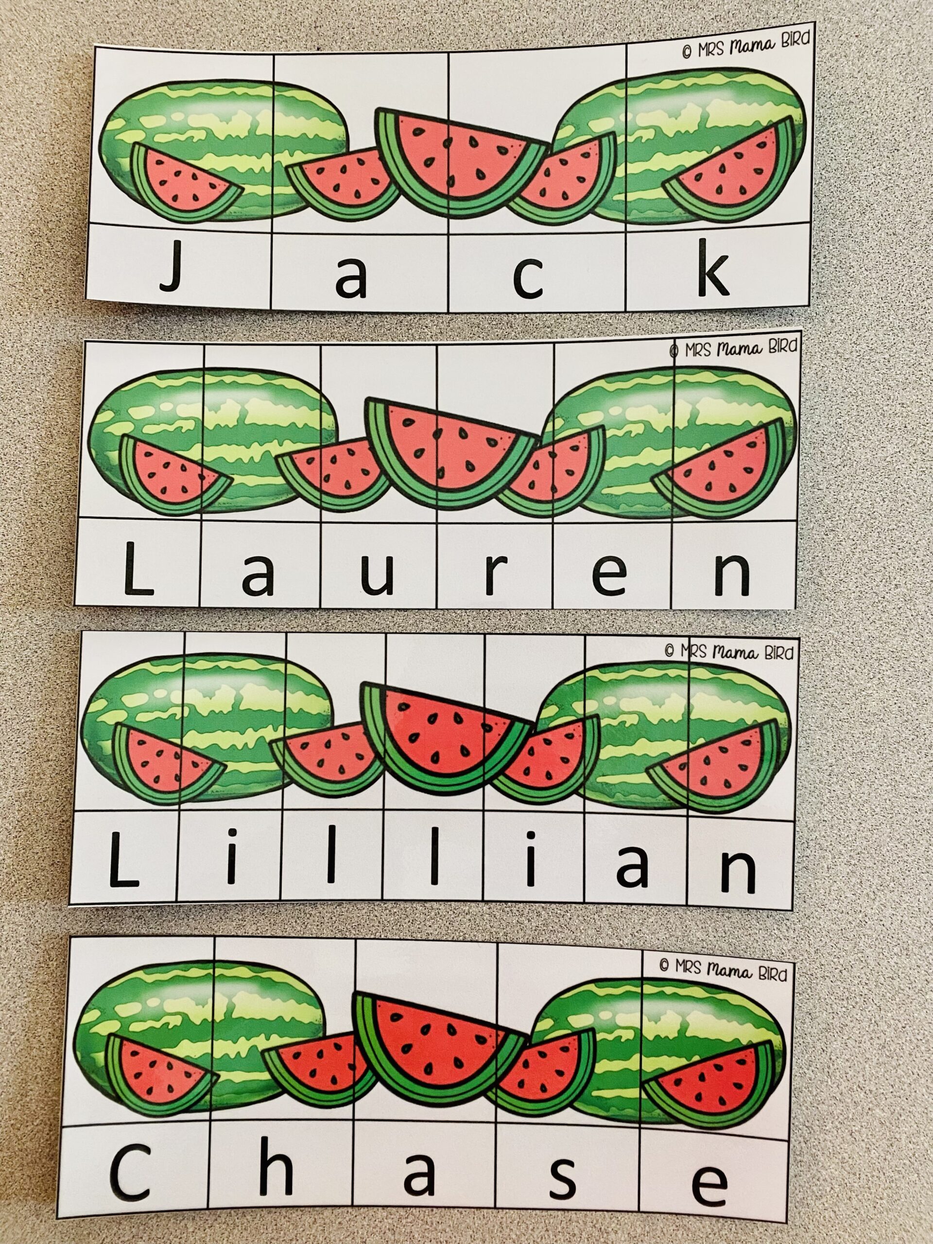 Name Practice Mrs Mama Bird