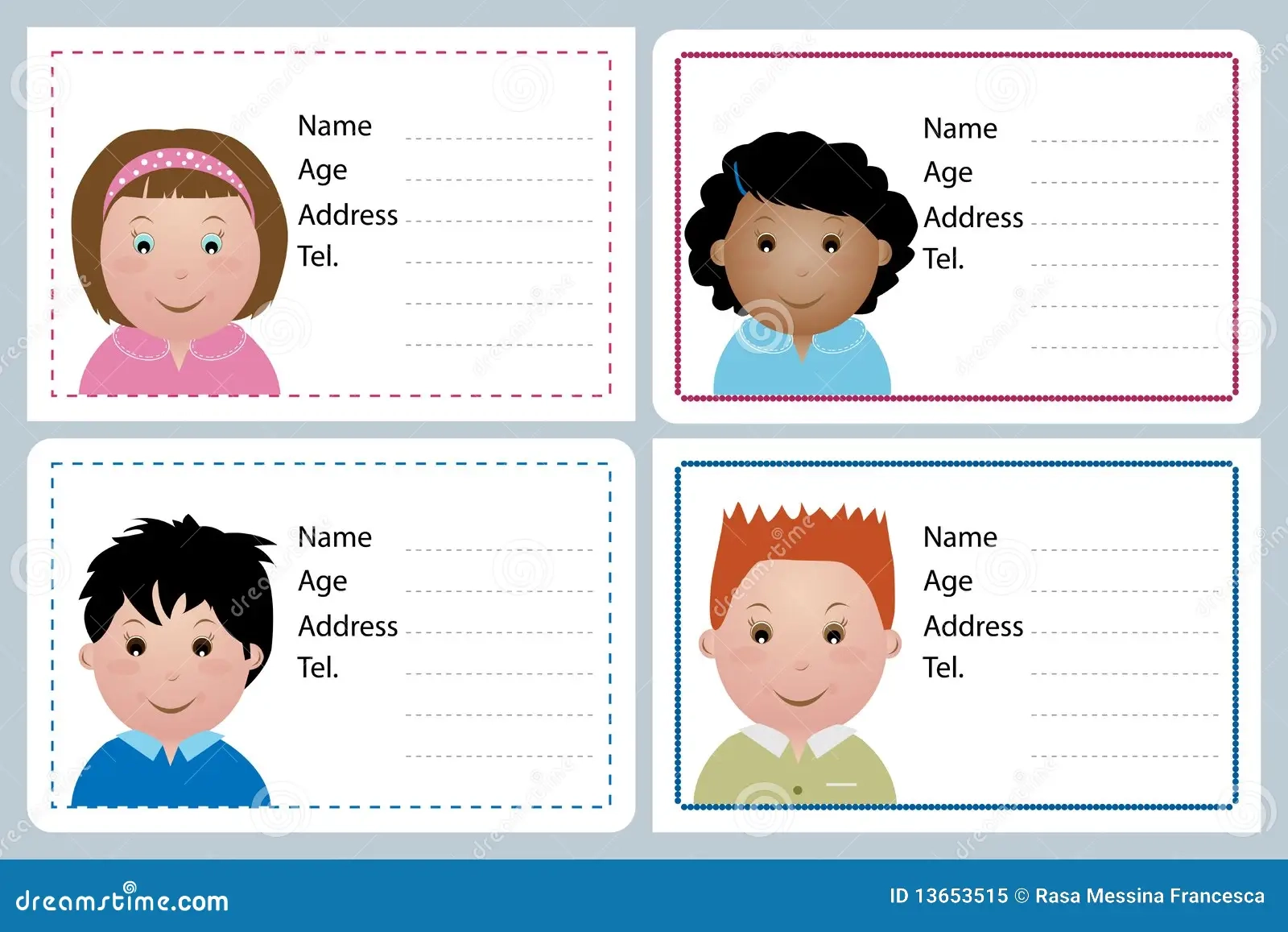 Name Tag Children Stock Illustrations 664 Name Tag Children Stock Illustrations Vectors Clipart Dreamstime